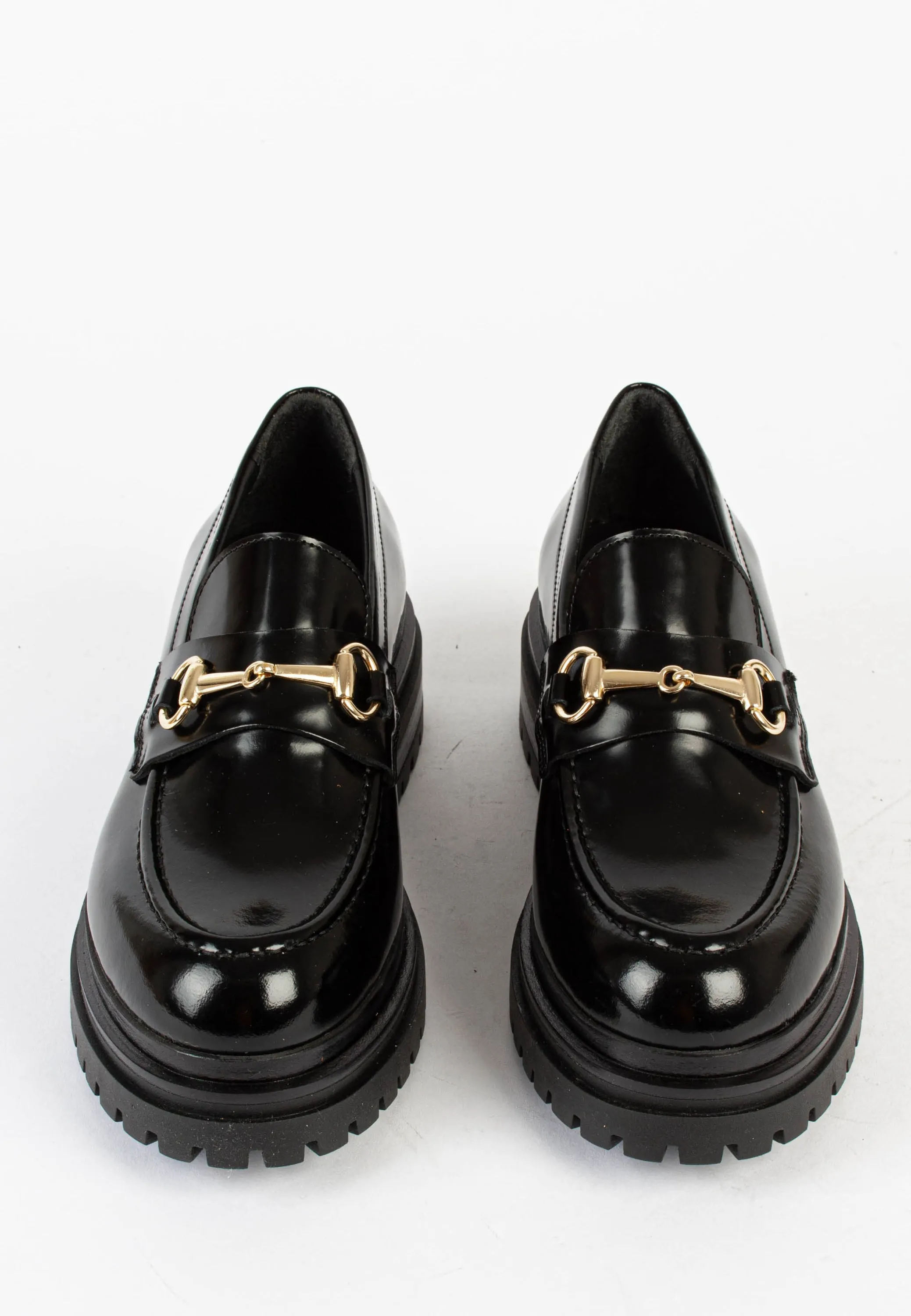 Lala Black Polido Chunky Loafers