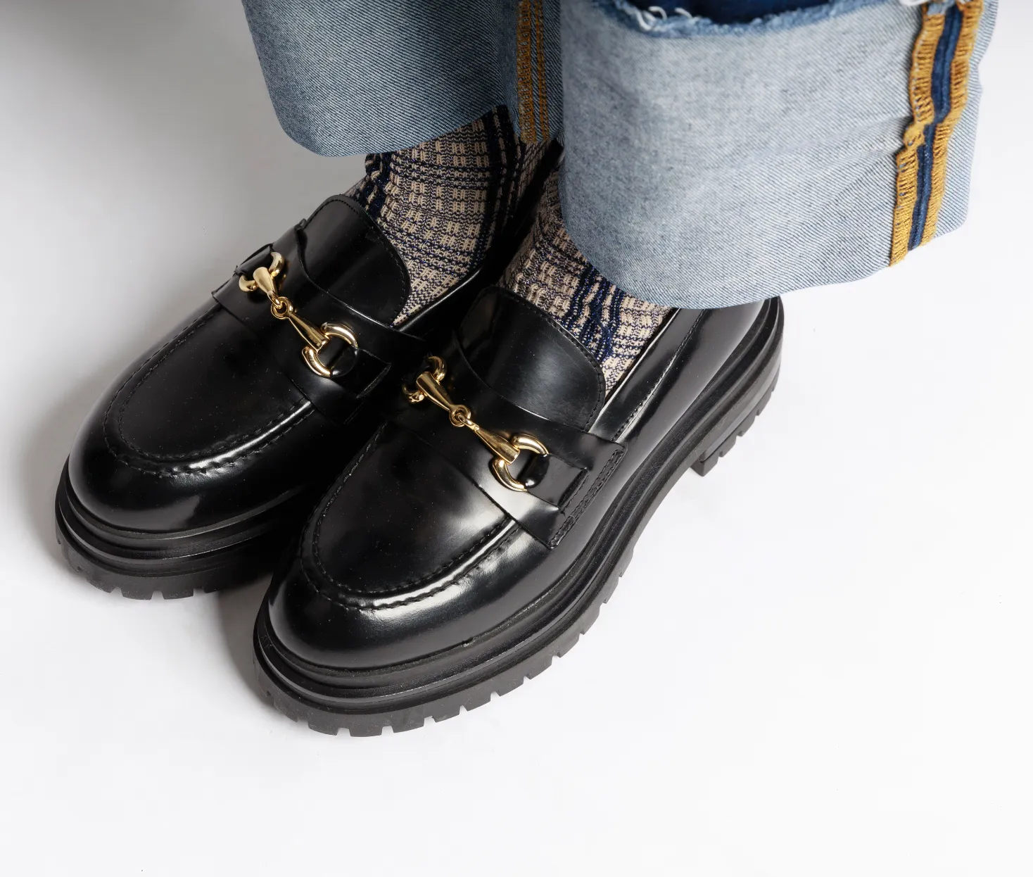 Lala Black Polido Chunky Loafers