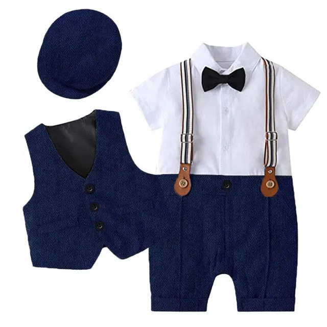 Leo -  Baby Boy Suit , Boys Special Occasion Clothing - Navy Blue