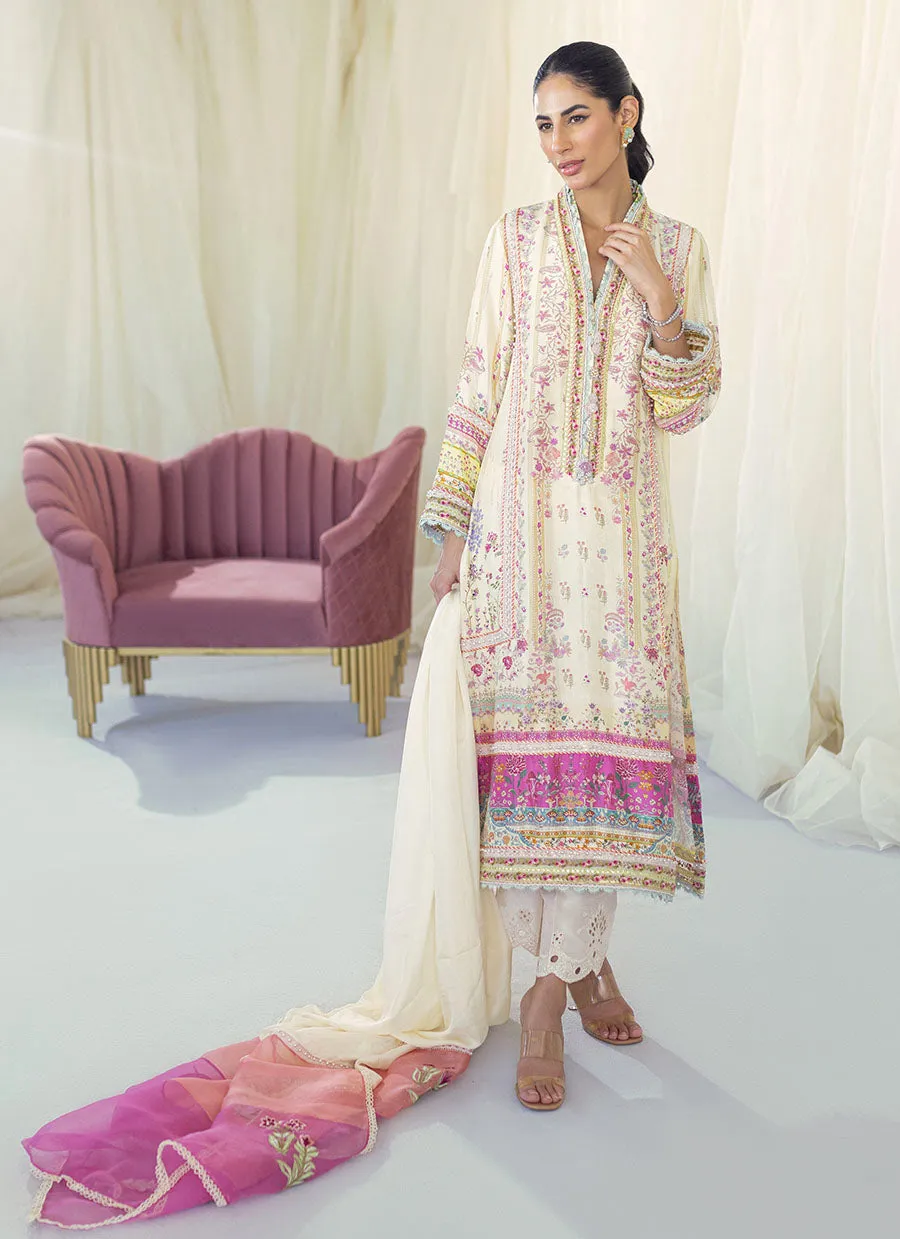 Lia Lemon silk shirt and dupatta