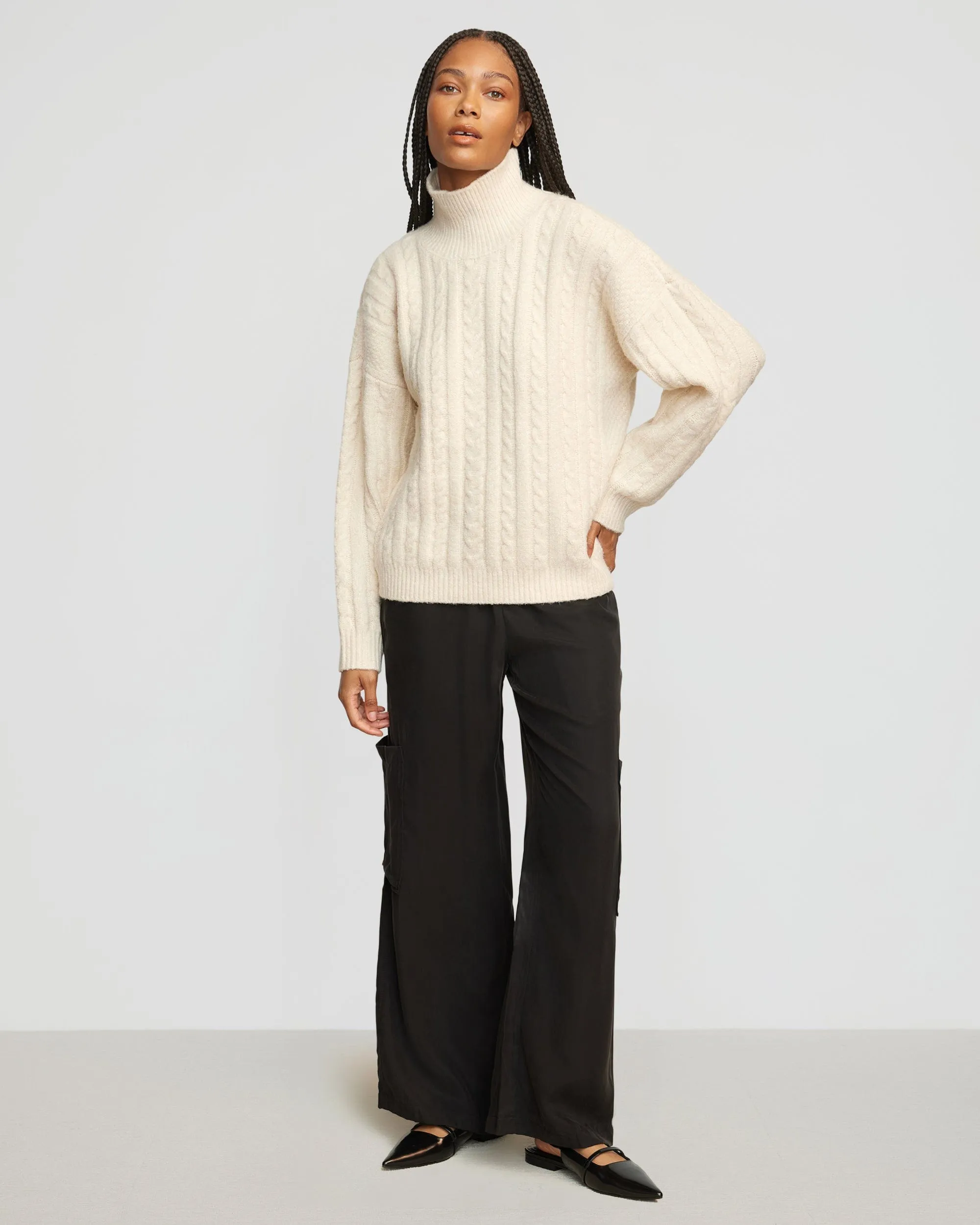 Liam Chunky Cable Knit Sweater