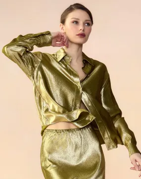 Liquid Gold Lamé Shirt