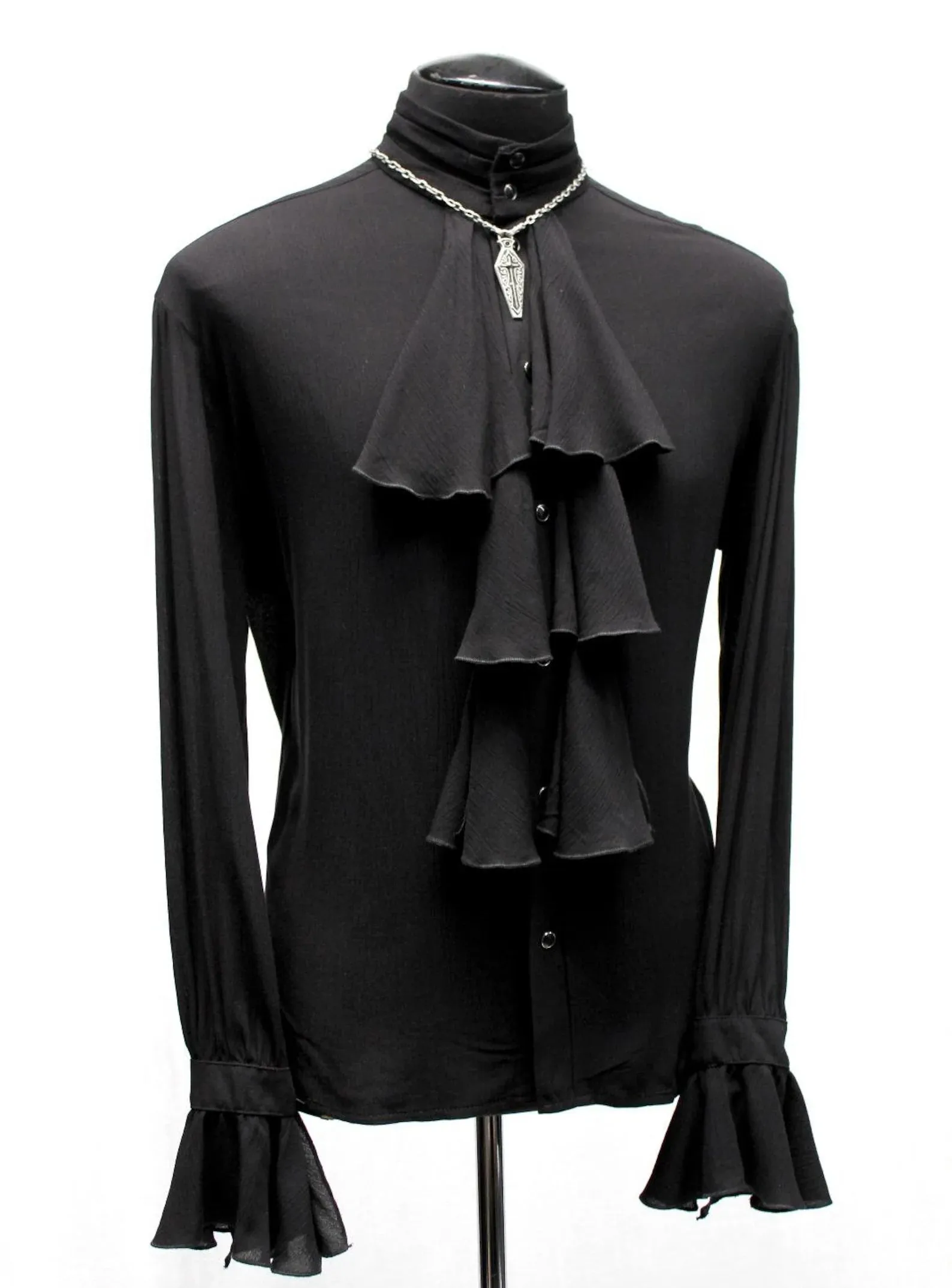 LOUIS XIV SHIRT - BLACK GABARDINE