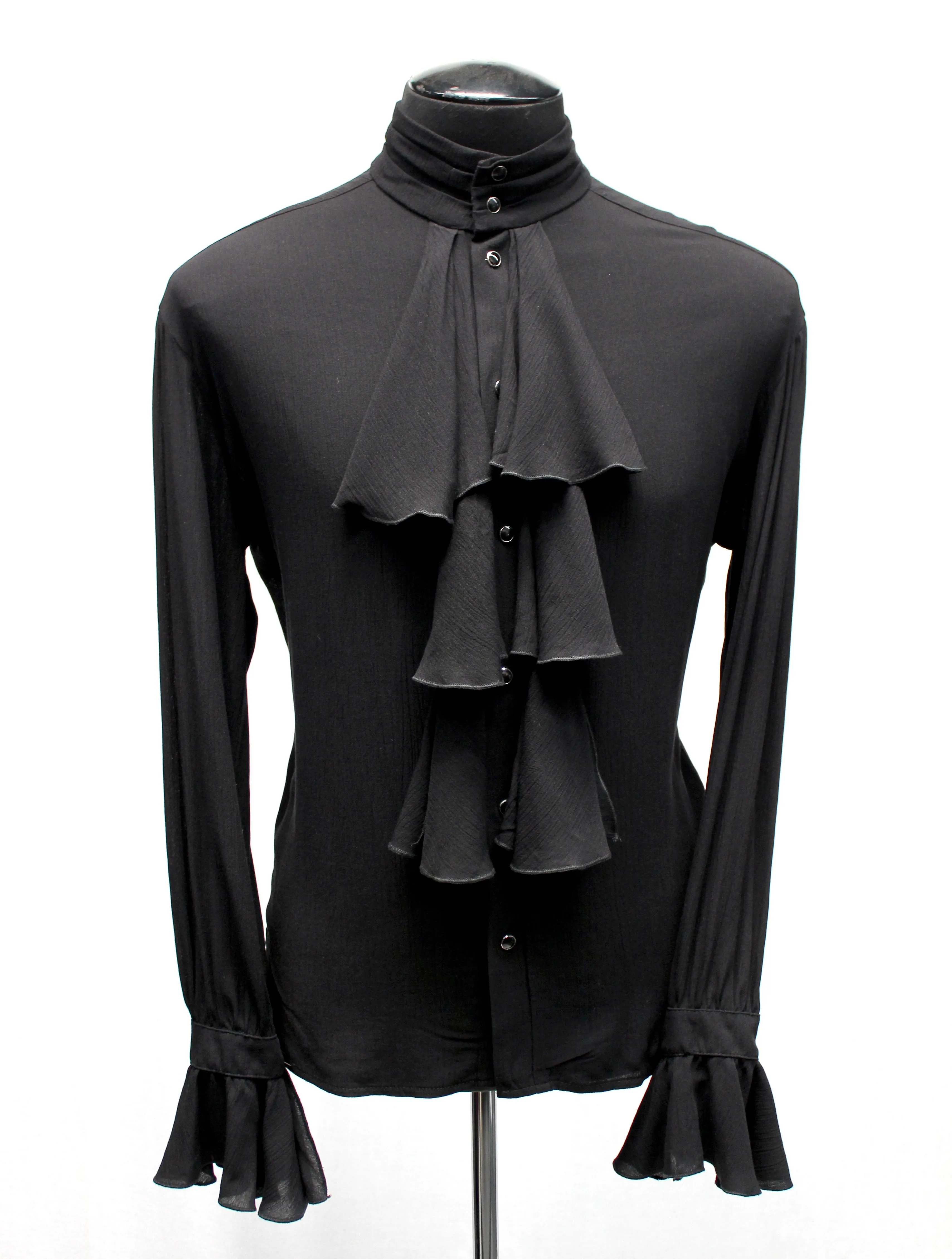 LOUIS XIV SHIRT - BLACK GABARDINE