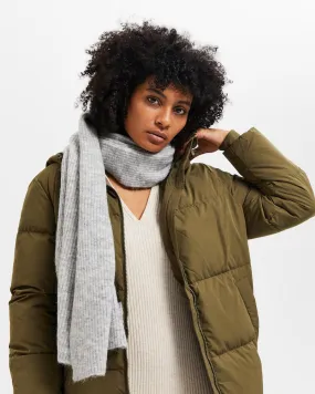 Lulu Linna Knit Scarf Light Grey Melange