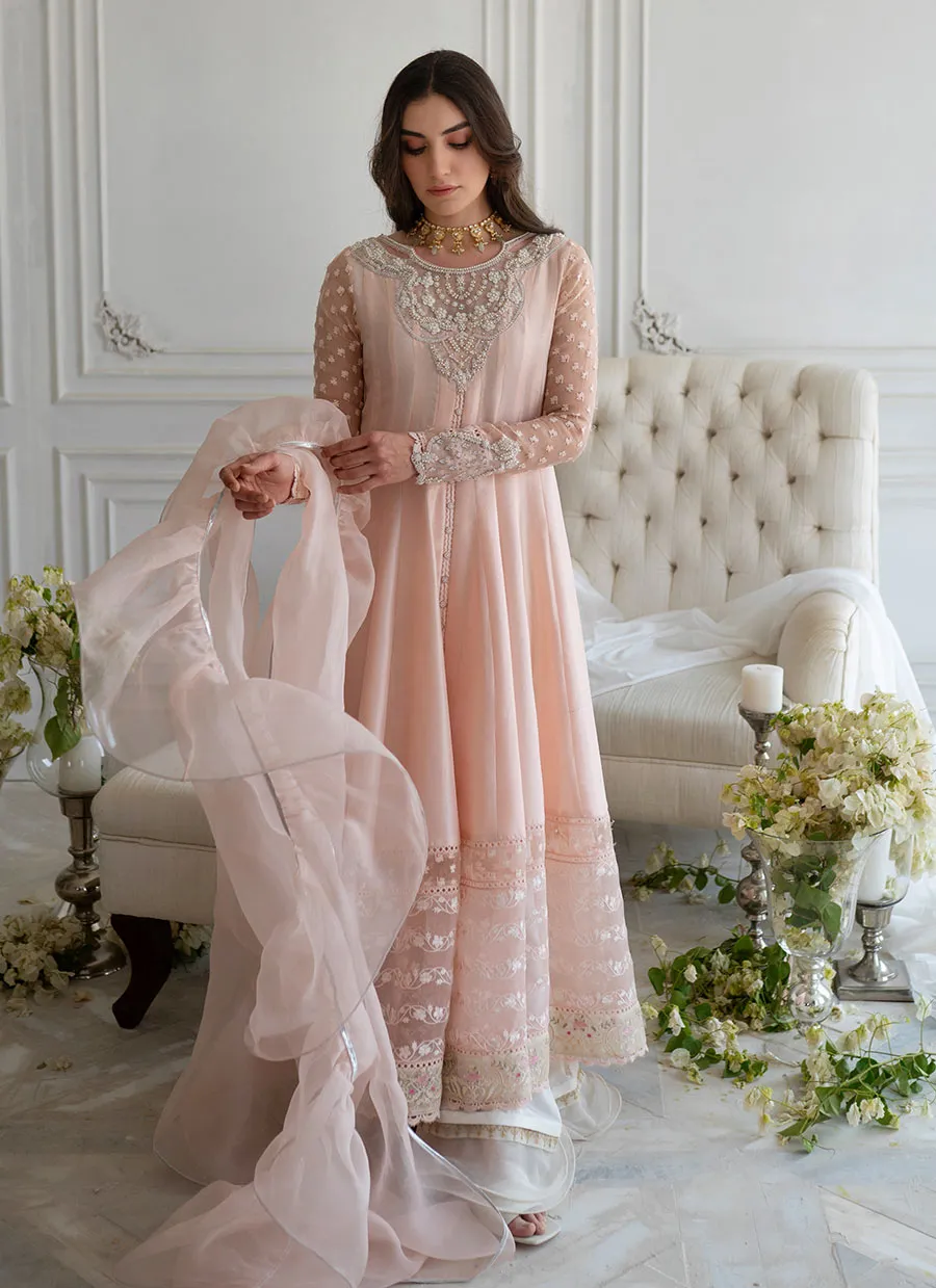 Lulu Peach Kalidaar and dupatta