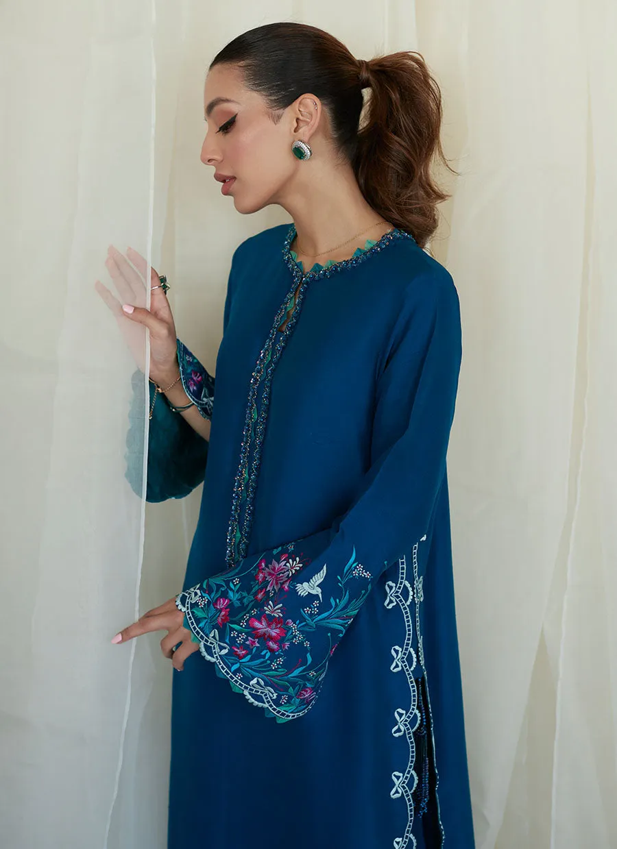 Lumira Teal Shirt and Dupatta