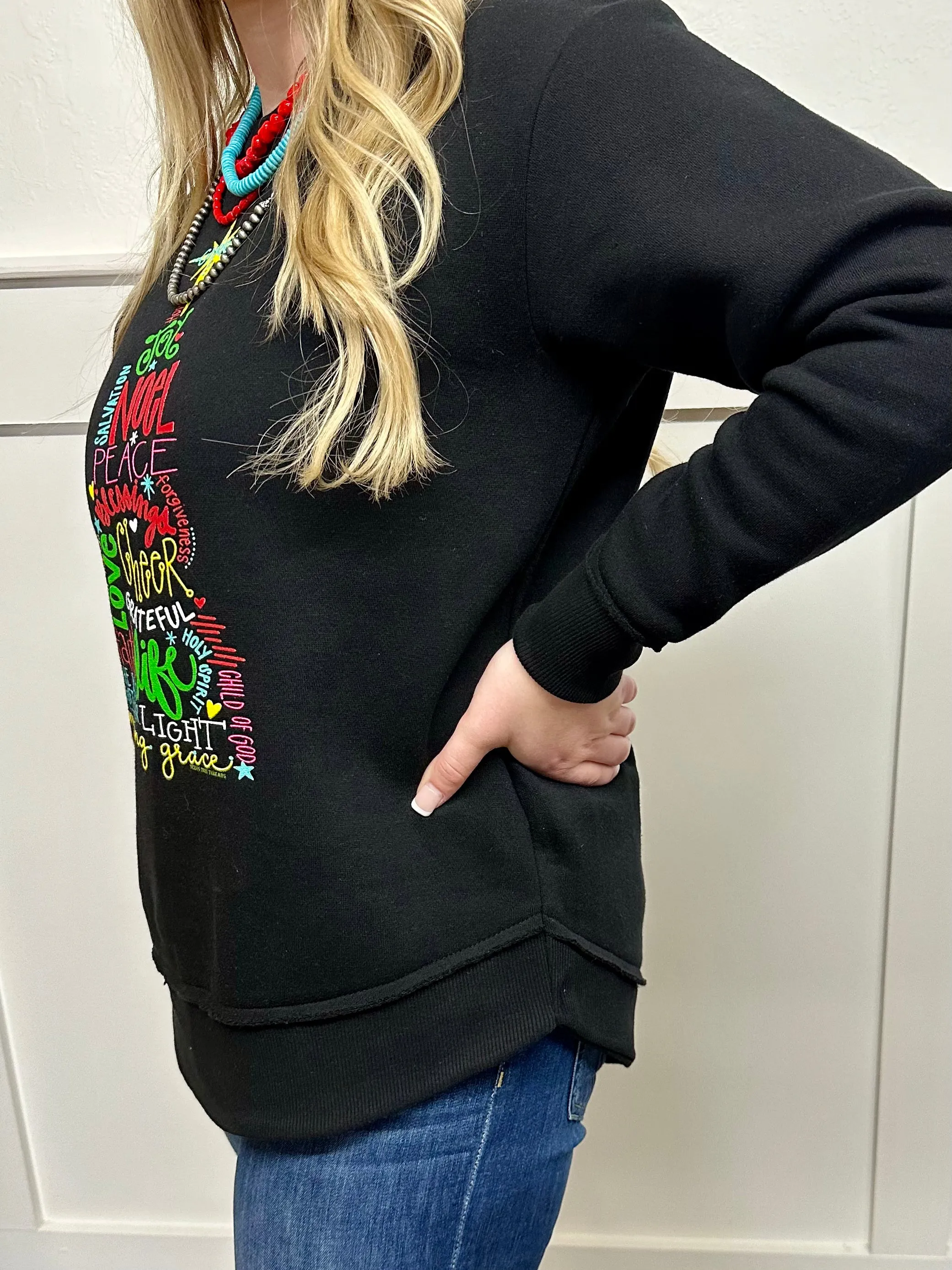 Macy's Christmas Tree Poncho Sweatshirt