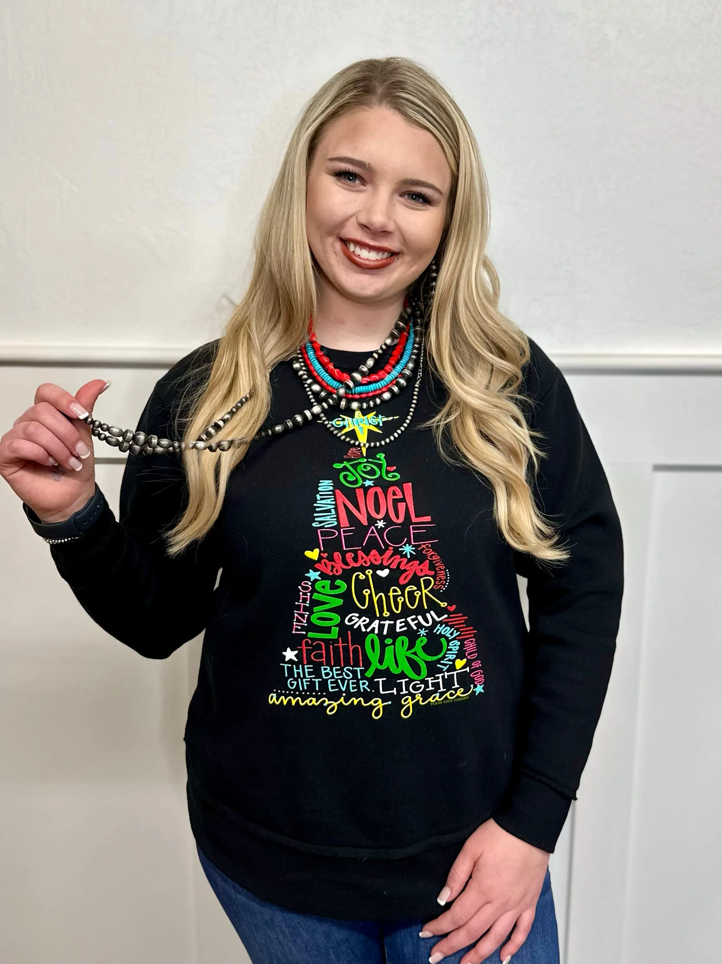 Macy's Christmas Tree Poncho Sweatshirt