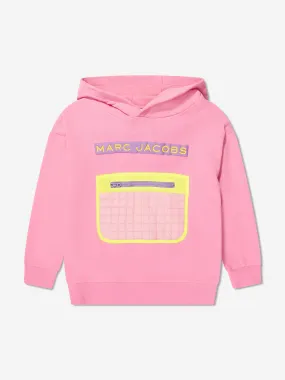 MARC JACOBS Girls Quilted Pocket Hoodie in Pink