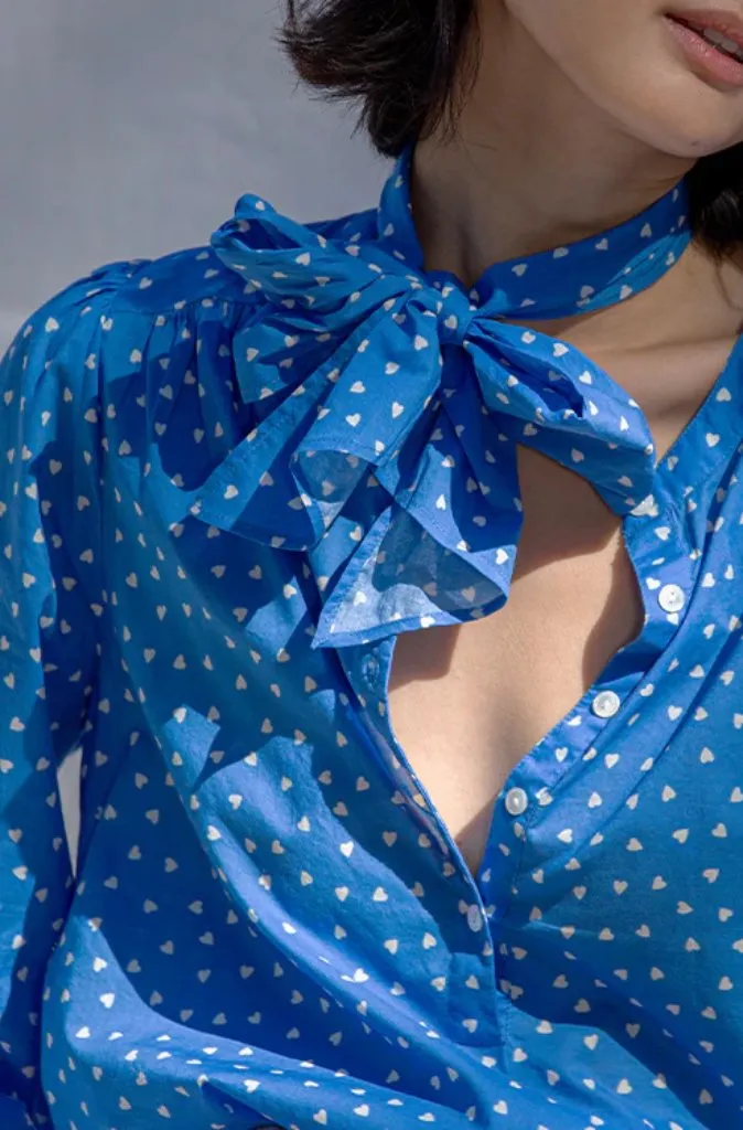 Marie Louise Je t'aime Blouse in Blue