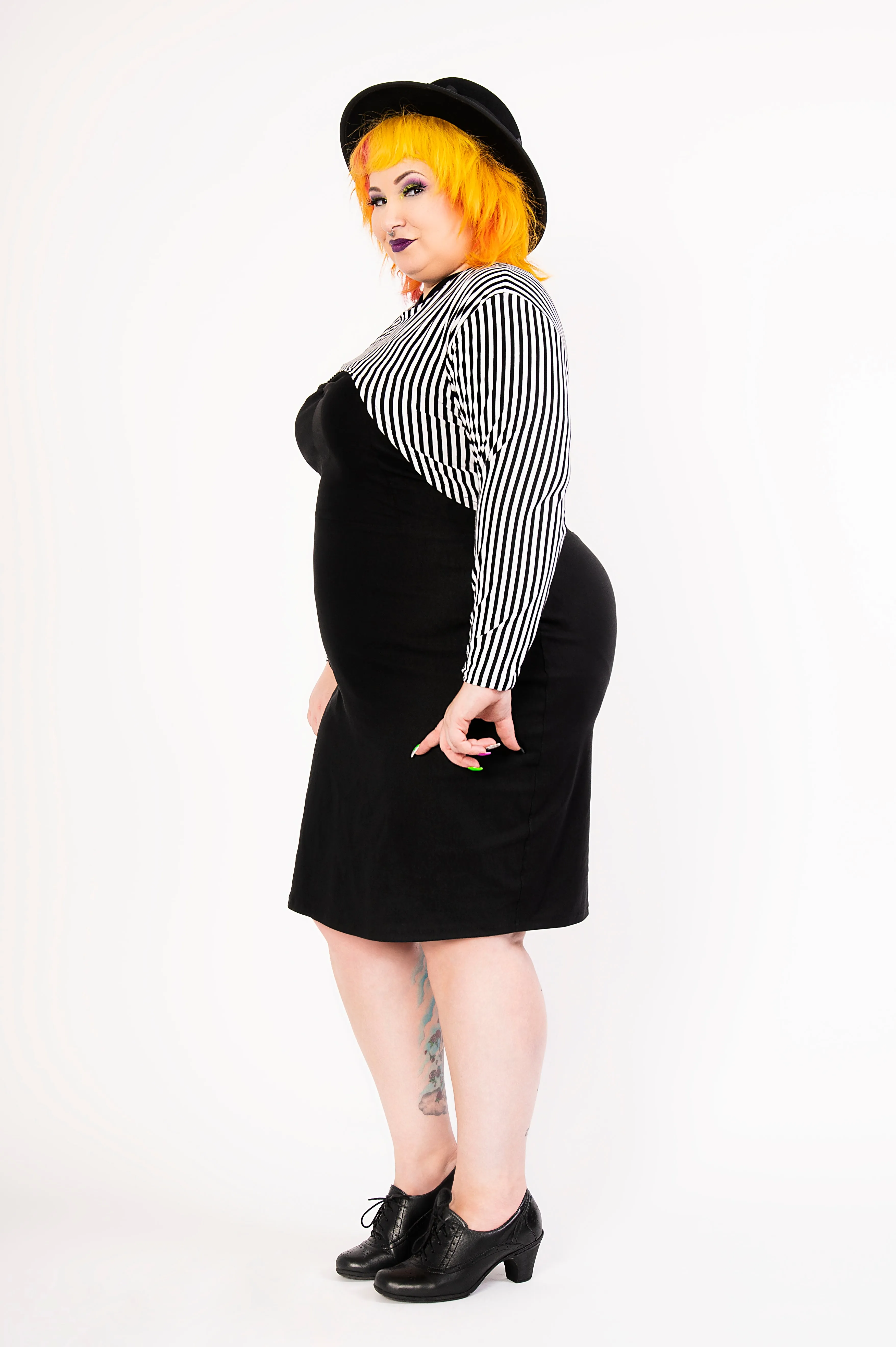 Marielle shrug - Black/white stripes