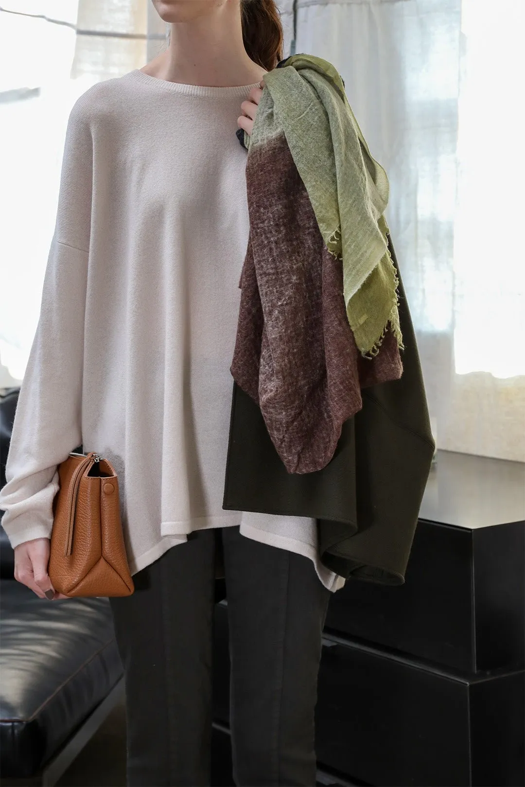 MARLOW OVERSIZED BOXY CREW IN CASHMERE BLEND