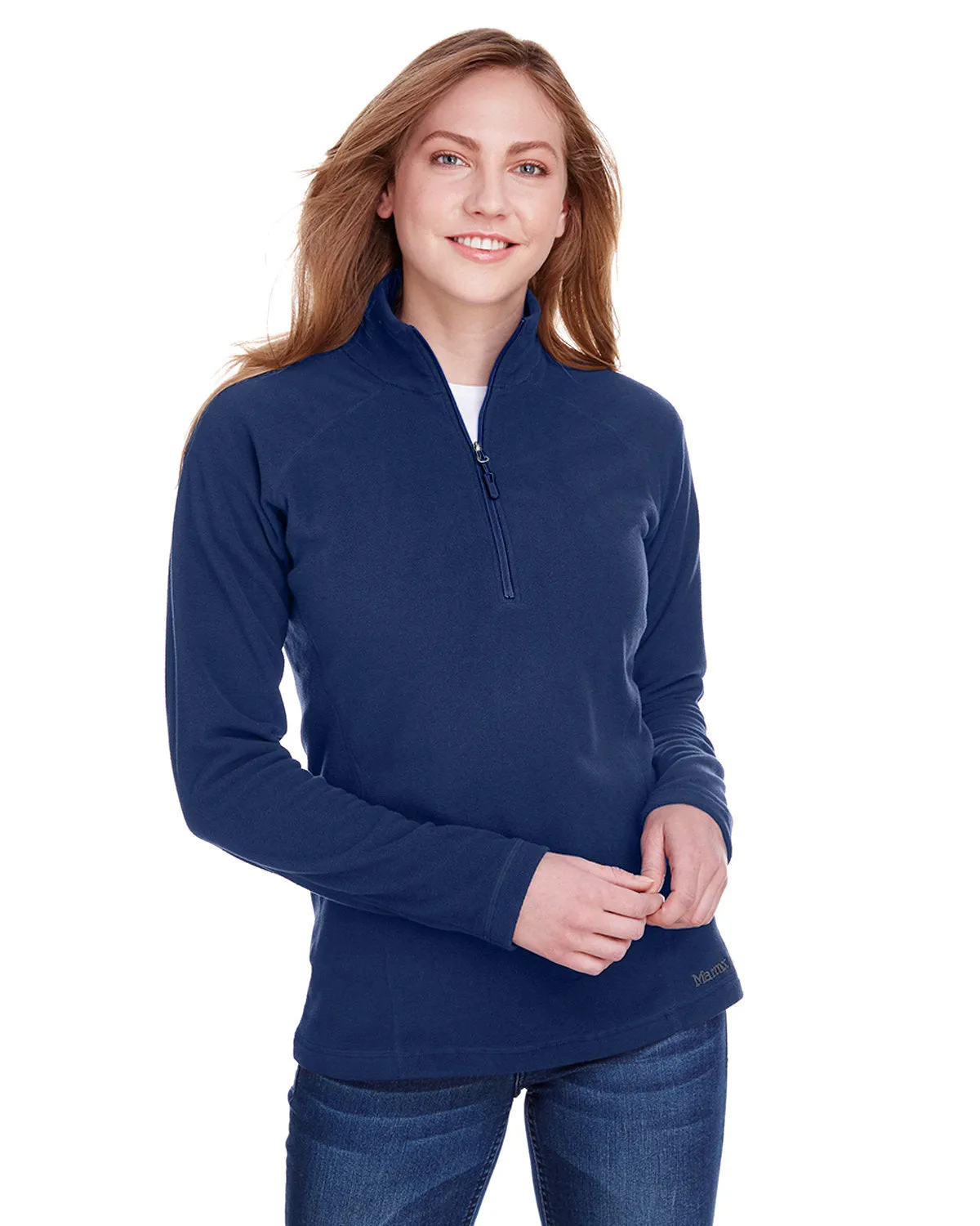 Marmot Ladies Rocklin Fleece Custom Half Zips, Artic Navy