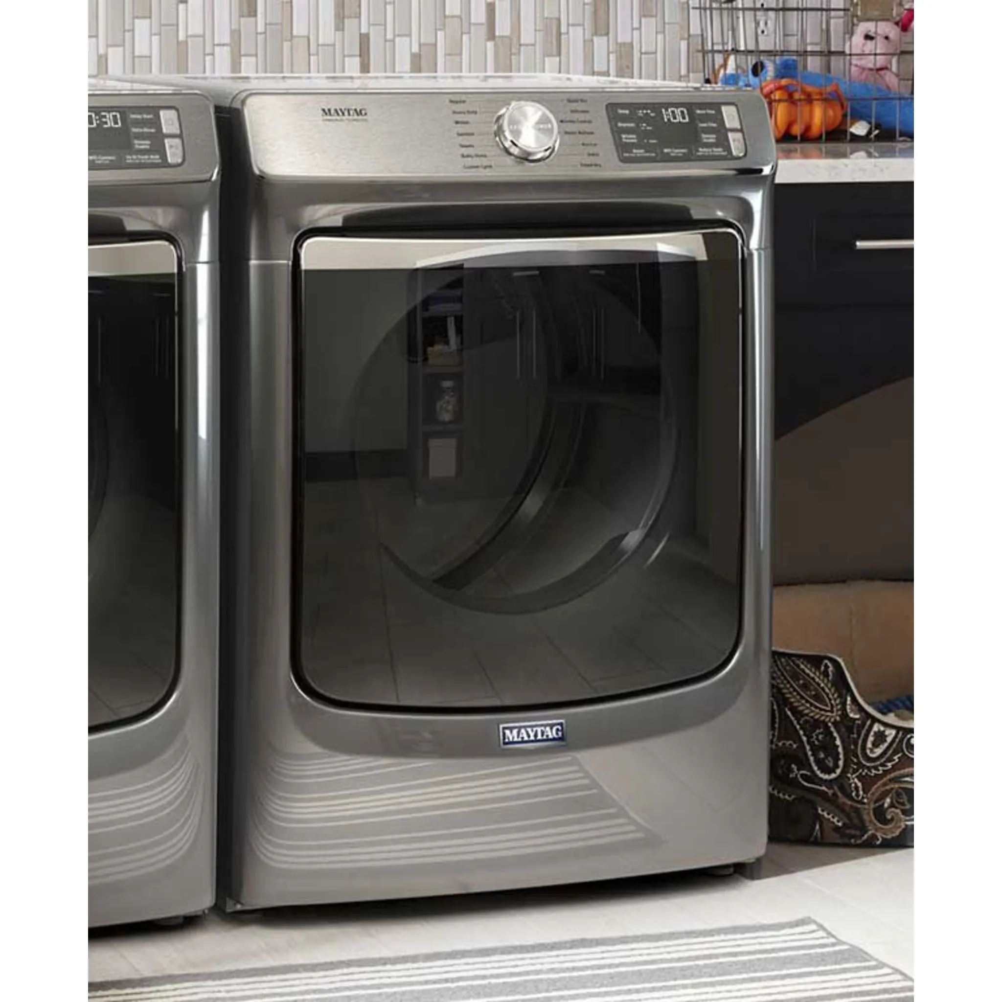 Maytag Smart Front Load Electric Dryer with Extra Power and Advanced Moisture Sensing with industry-exclusive extra moisture sensor - 7.3 cu. ft. (YMED8630HC)