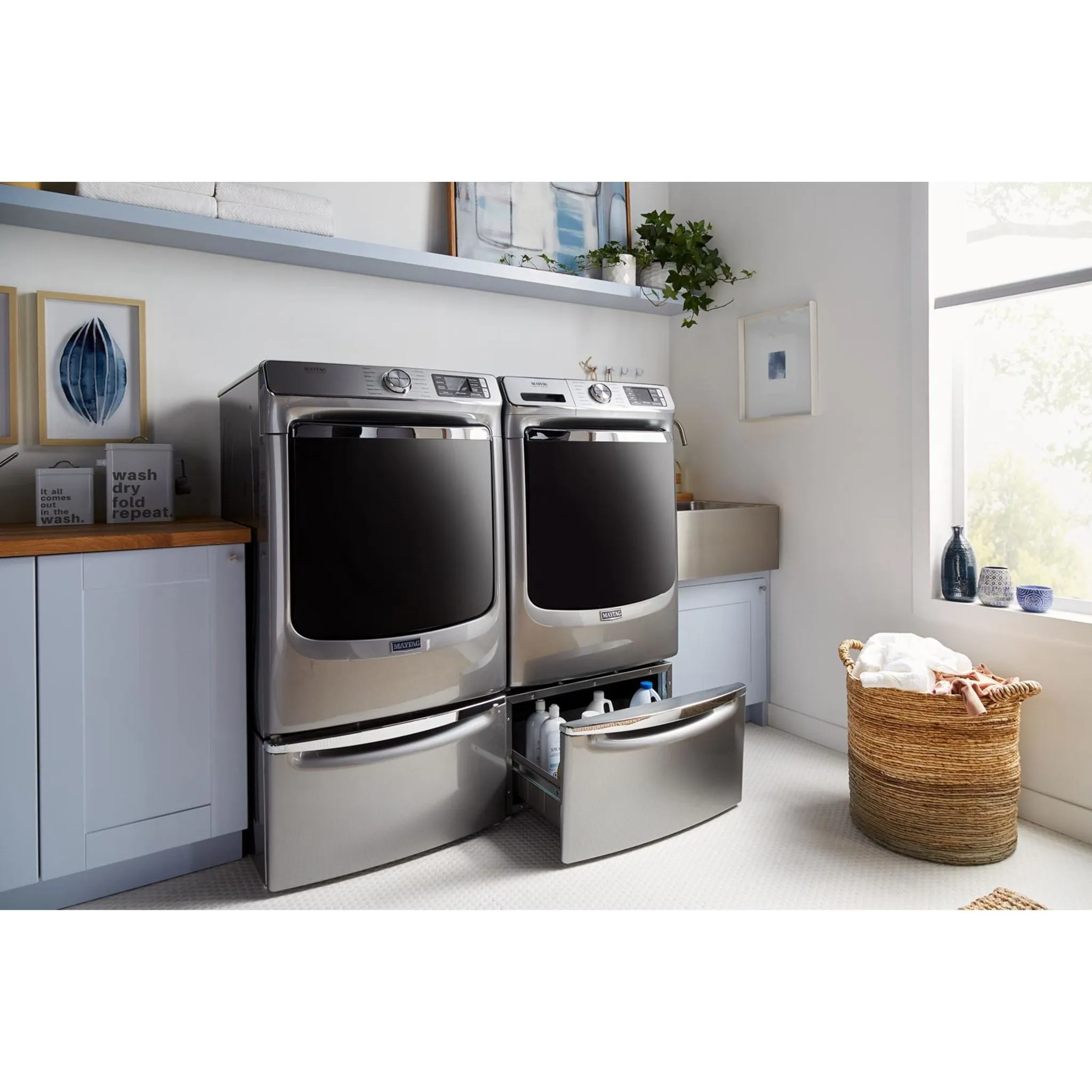 Maytag Smart Front Load Electric Dryer with Extra Power and Advanced Moisture Sensing with industry-exclusive extra moisture sensor - 7.3 cu. ft. (YMED8630HC)