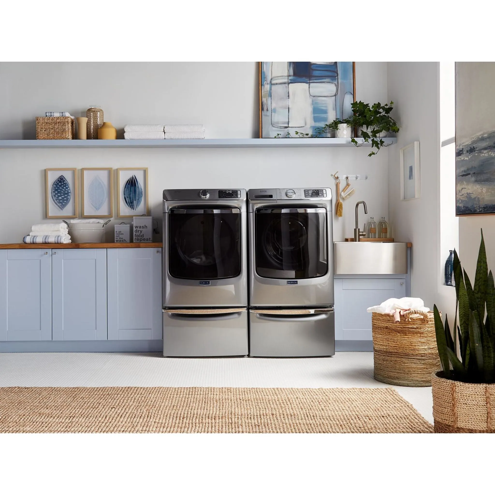 Maytag Smart Front Load Electric Dryer with Extra Power and Advanced Moisture Sensing with industry-exclusive extra moisture sensor - 7.3 cu. ft. (YMED8630HC)