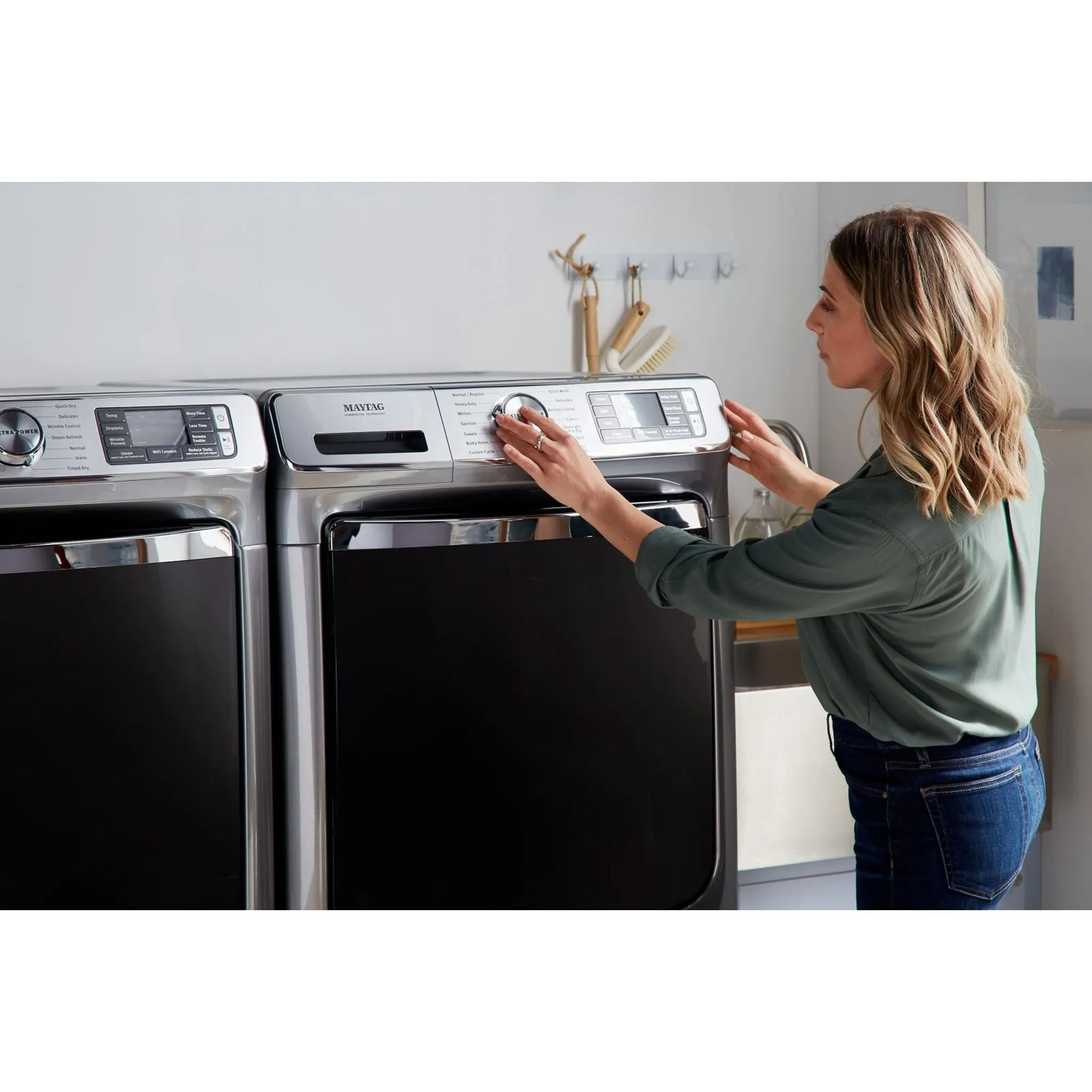 Maytag Smart Front Load Electric Dryer with Extra Power and Advanced Moisture Sensing with industry-exclusive extra moisture sensor - 7.3 cu. ft. (YMED8630HC)