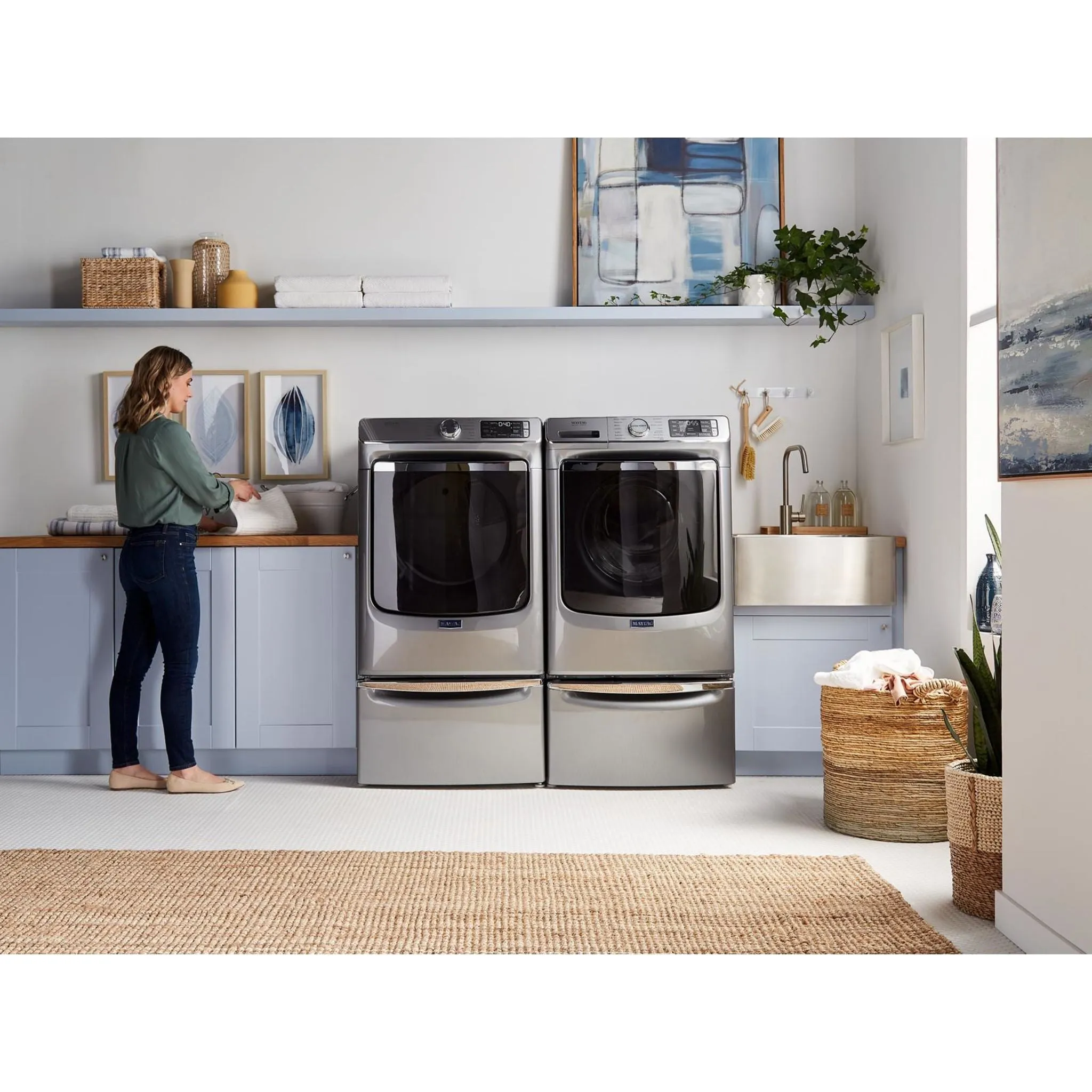 Maytag Smart Front Load Electric Dryer with Extra Power and Advanced Moisture Sensing with industry-exclusive extra moisture sensor - 7.3 cu. ft. (YMED8630HC)