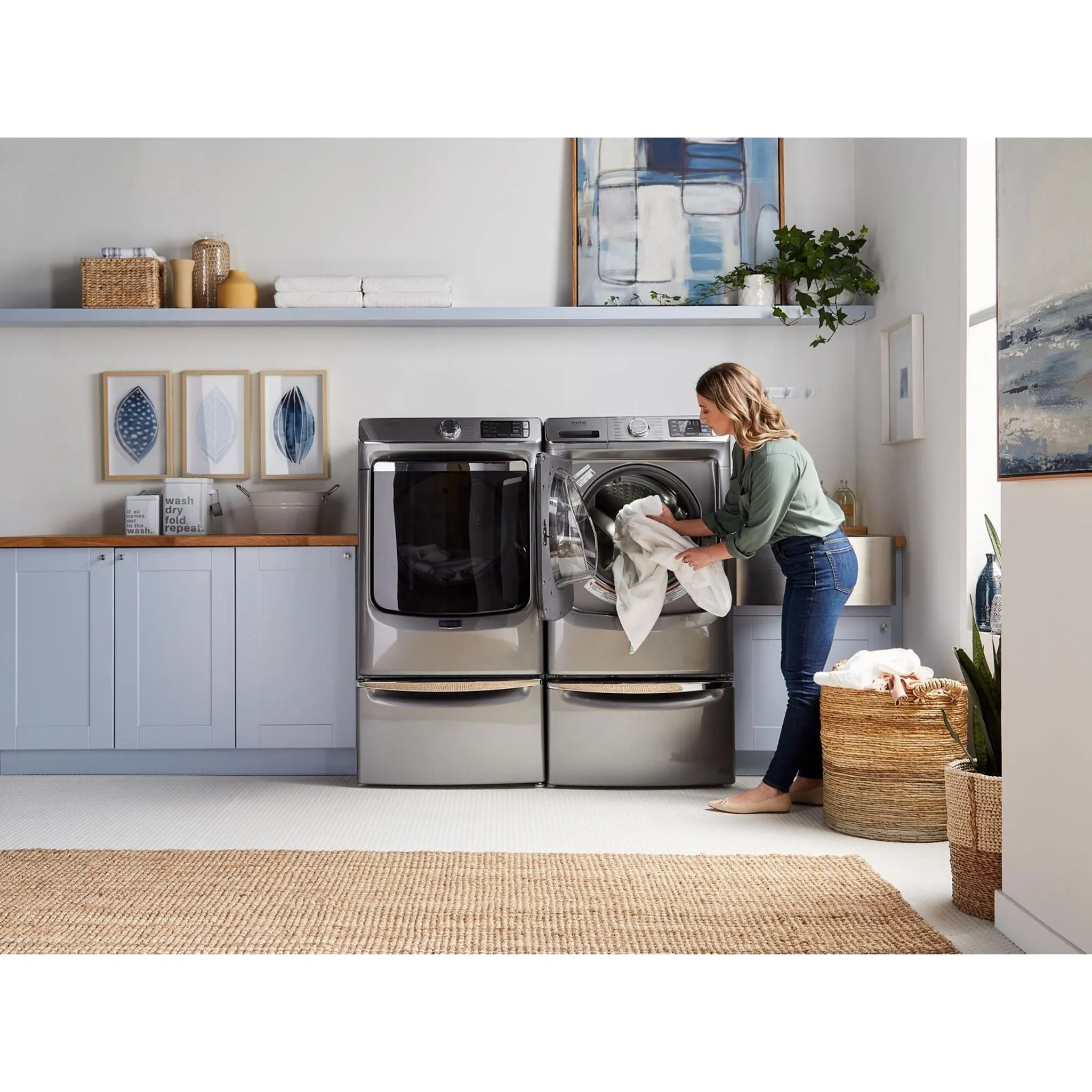 Maytag Smart Front Load Electric Dryer with Extra Power and Advanced Moisture Sensing with industry-exclusive extra moisture sensor - 7.3 cu. ft. (YMED8630HC)