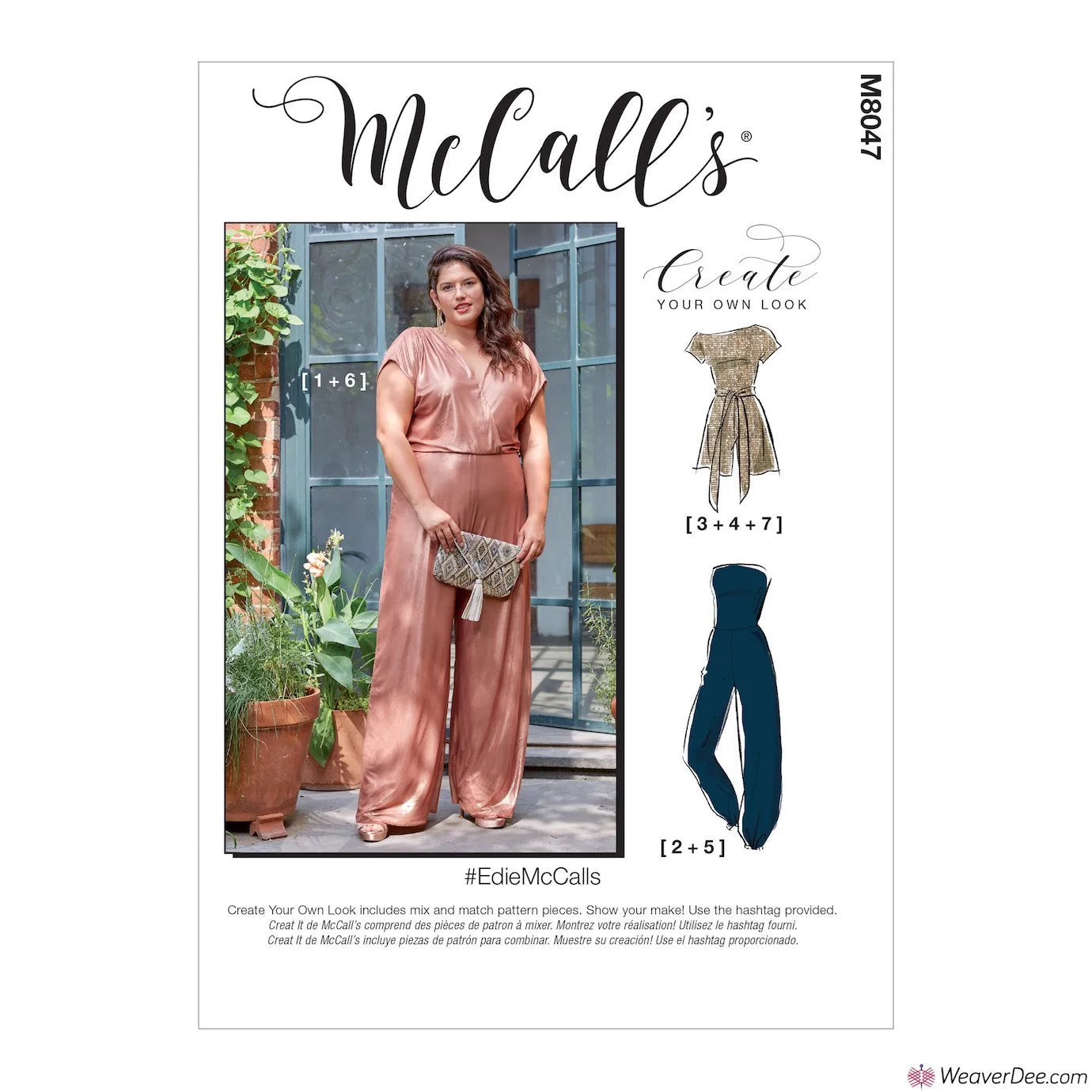 McCall's Pattern M8047 Misses' & Women's Romper, Jumpsuit & Sash #EdieMcCalls