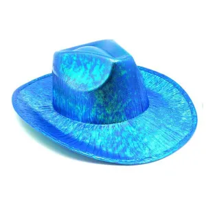 Metallic Blue Cowboy/Cowgirl Hat