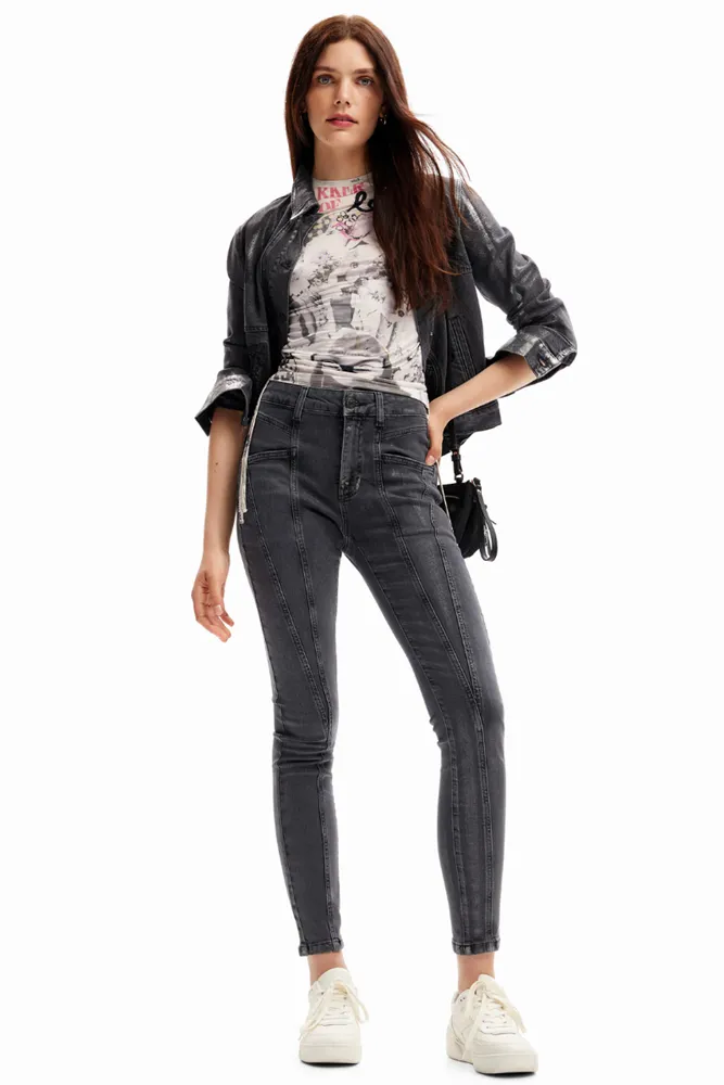 Metallic Push-Up Skinny Jeans By Desigual