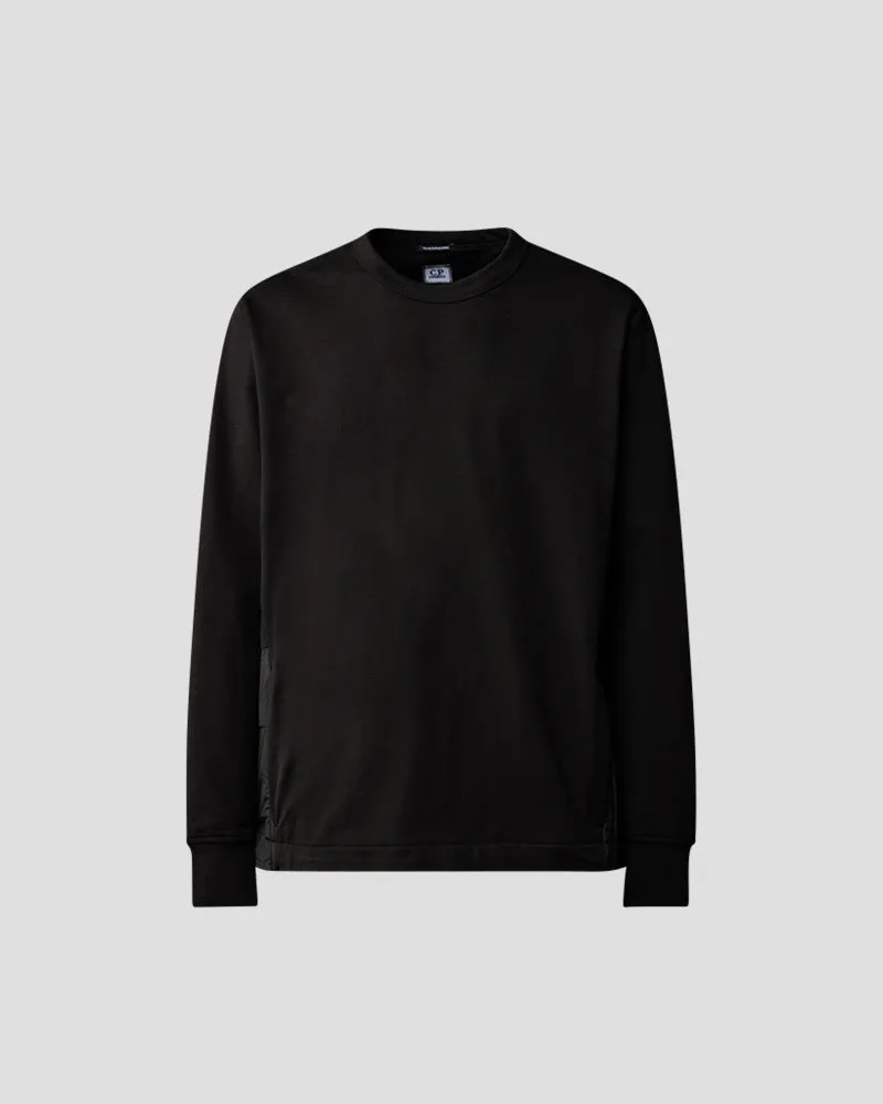 Metropolis Series Stretch Fleece Mixed Pocket Sweatshirt - Black