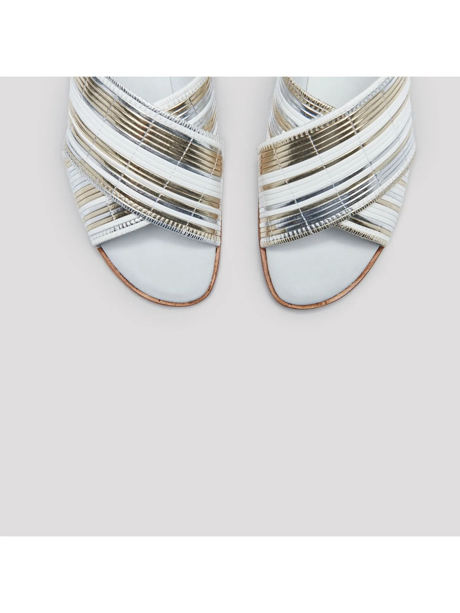 Miista - DEB SILVER RATTAN SANDALS