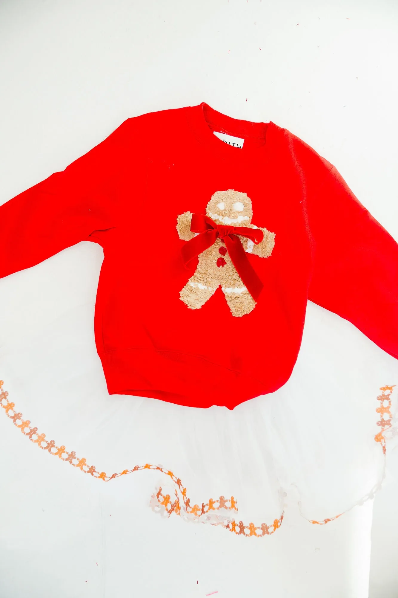 MINI KIDS GINGERBREAD DREAMS RED PULLOVER