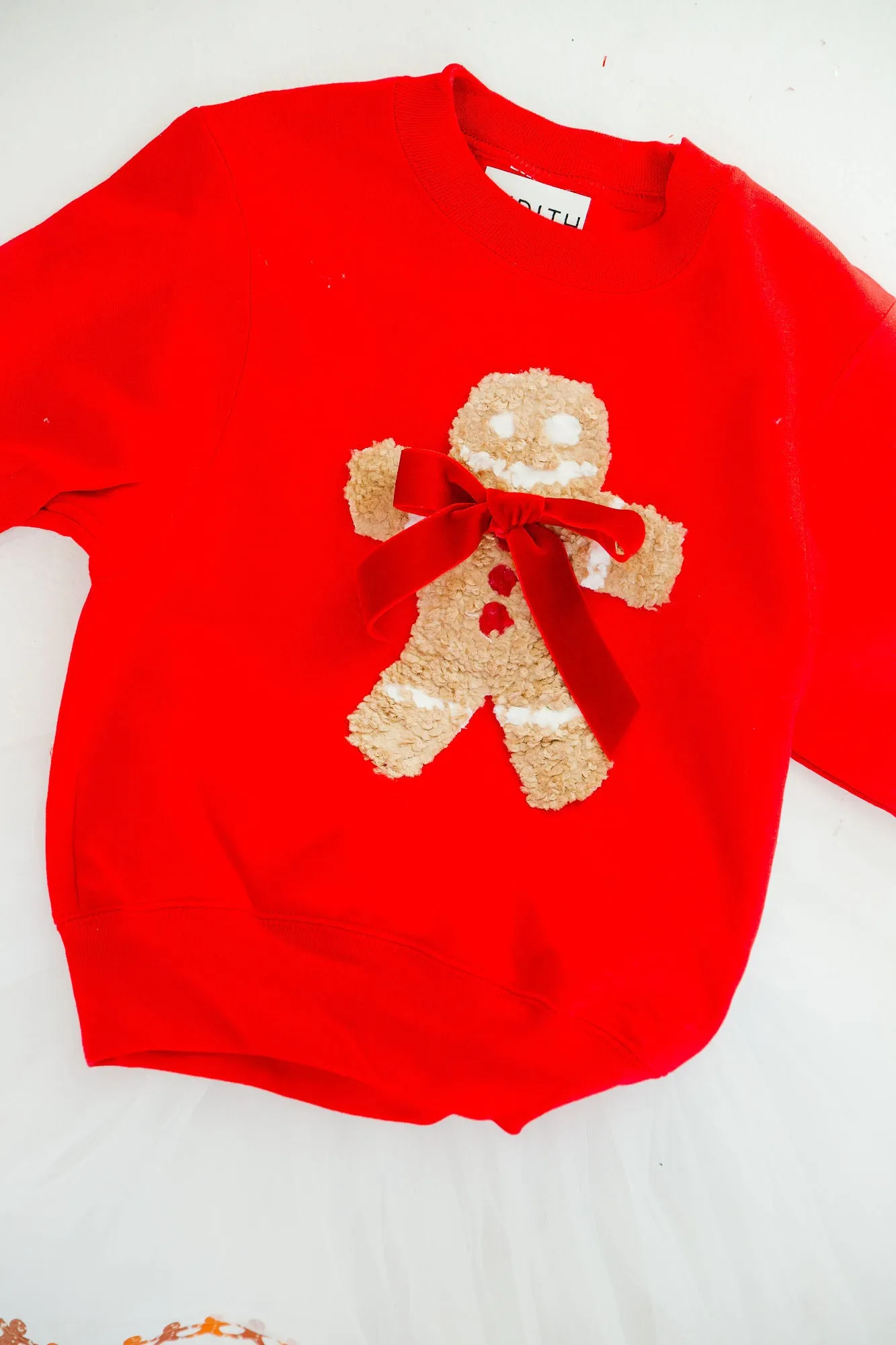 MINI KIDS GINGERBREAD DREAMS RED PULLOVER