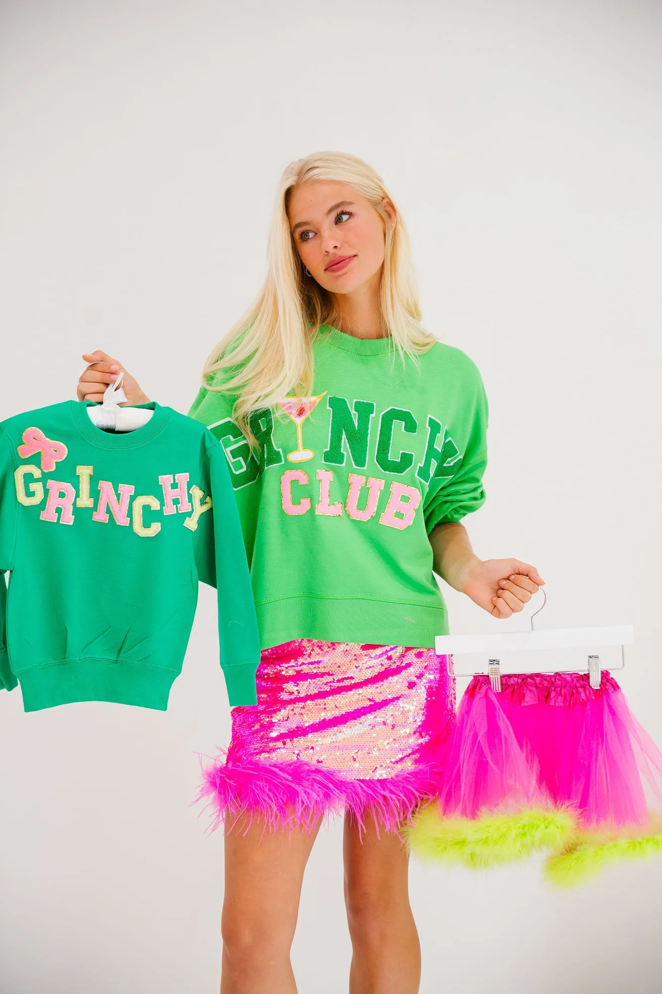 MINI KIDS GRINCHY GREEN PULLOVER