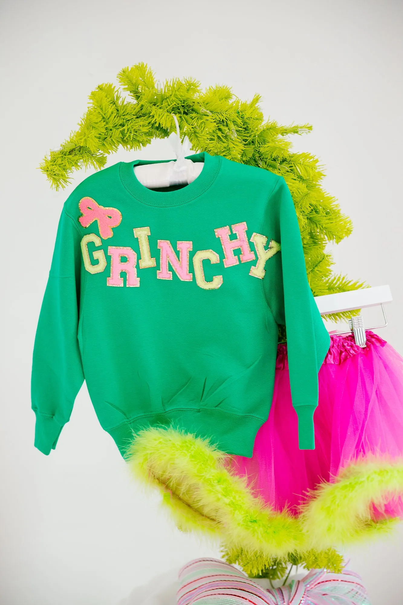 MINI KIDS GRINCHY GREEN PULLOVER