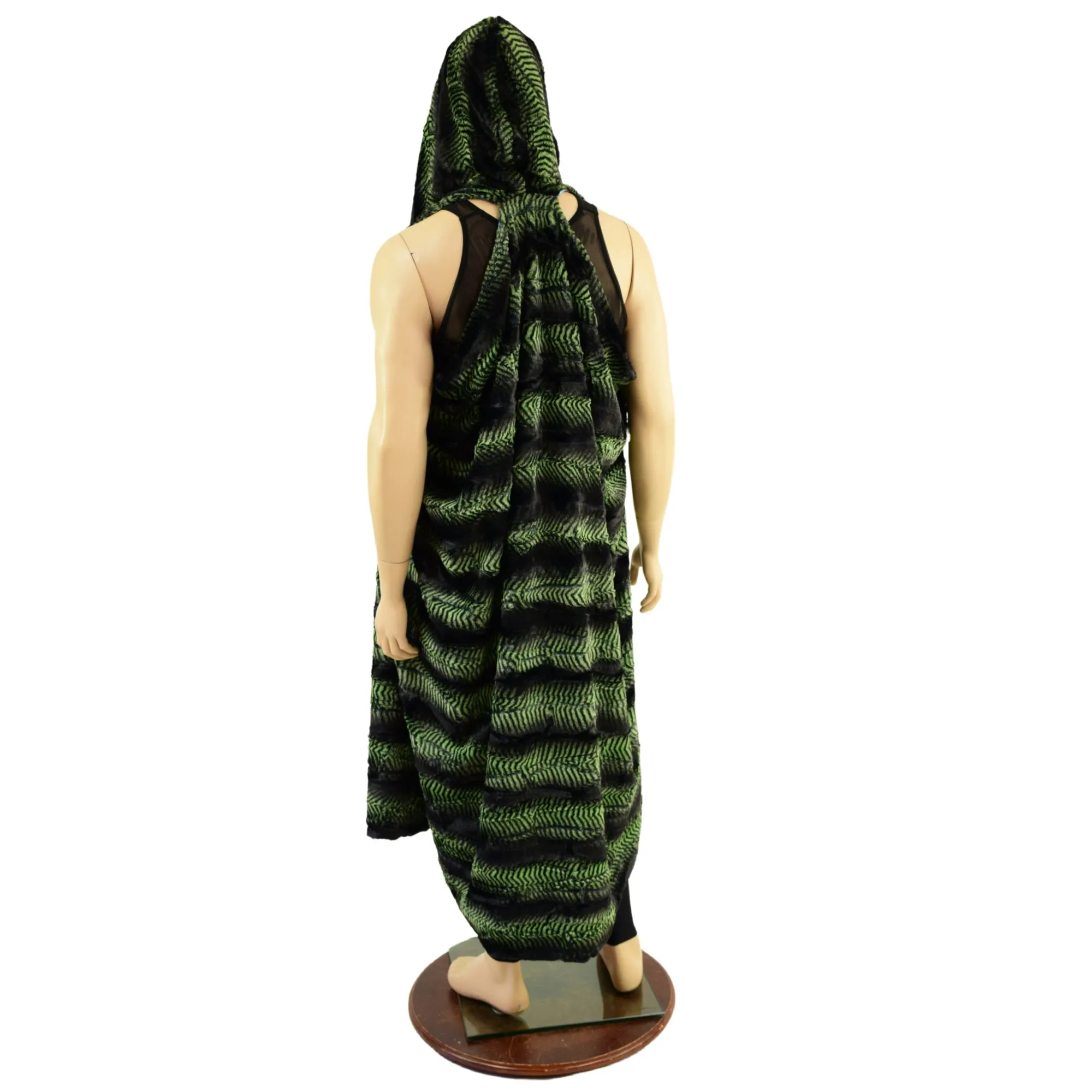 Minky Reversible Hooded Racerback Duster