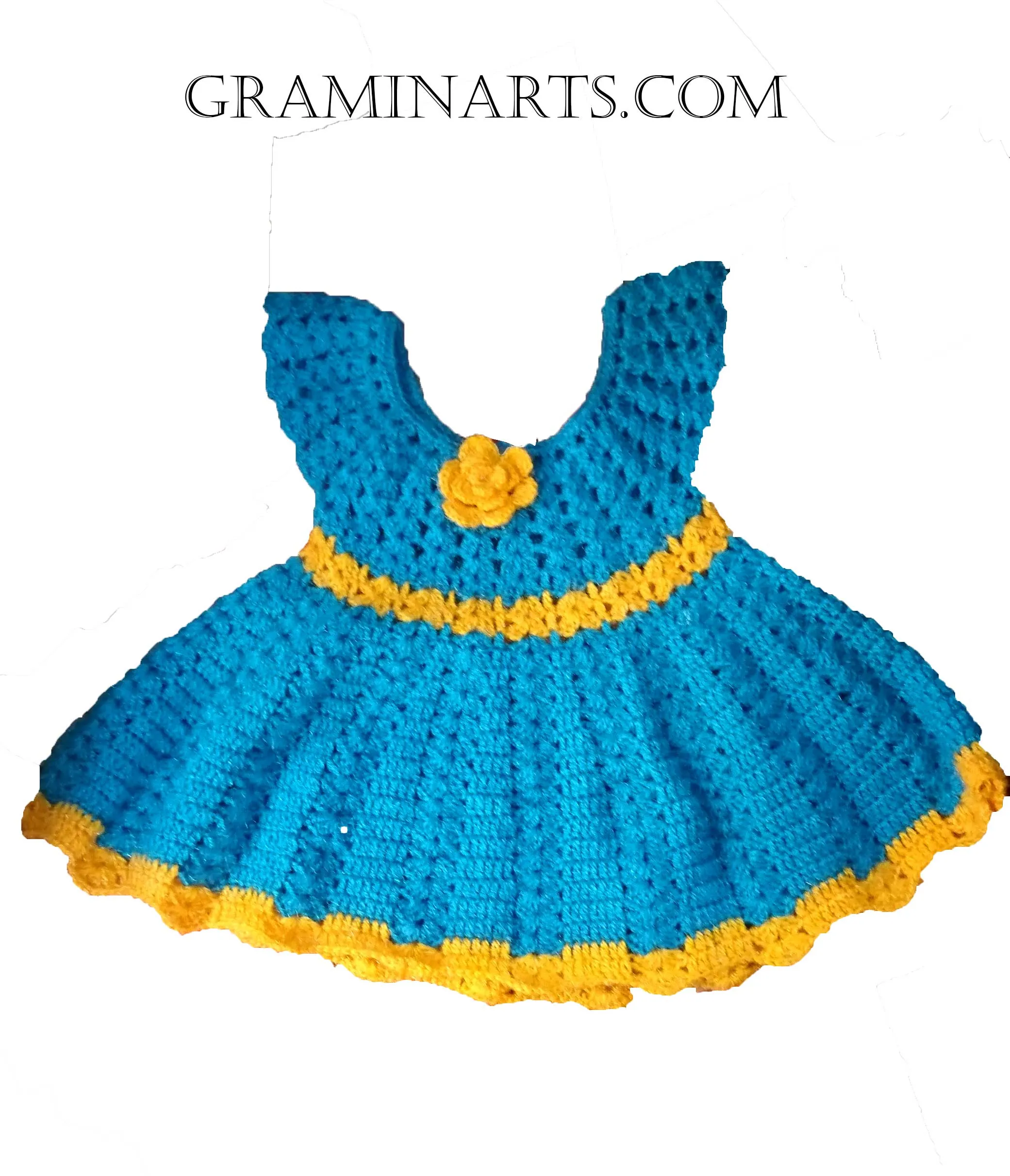 Multicolor Knitted Beautiful Woolen Girl Frock