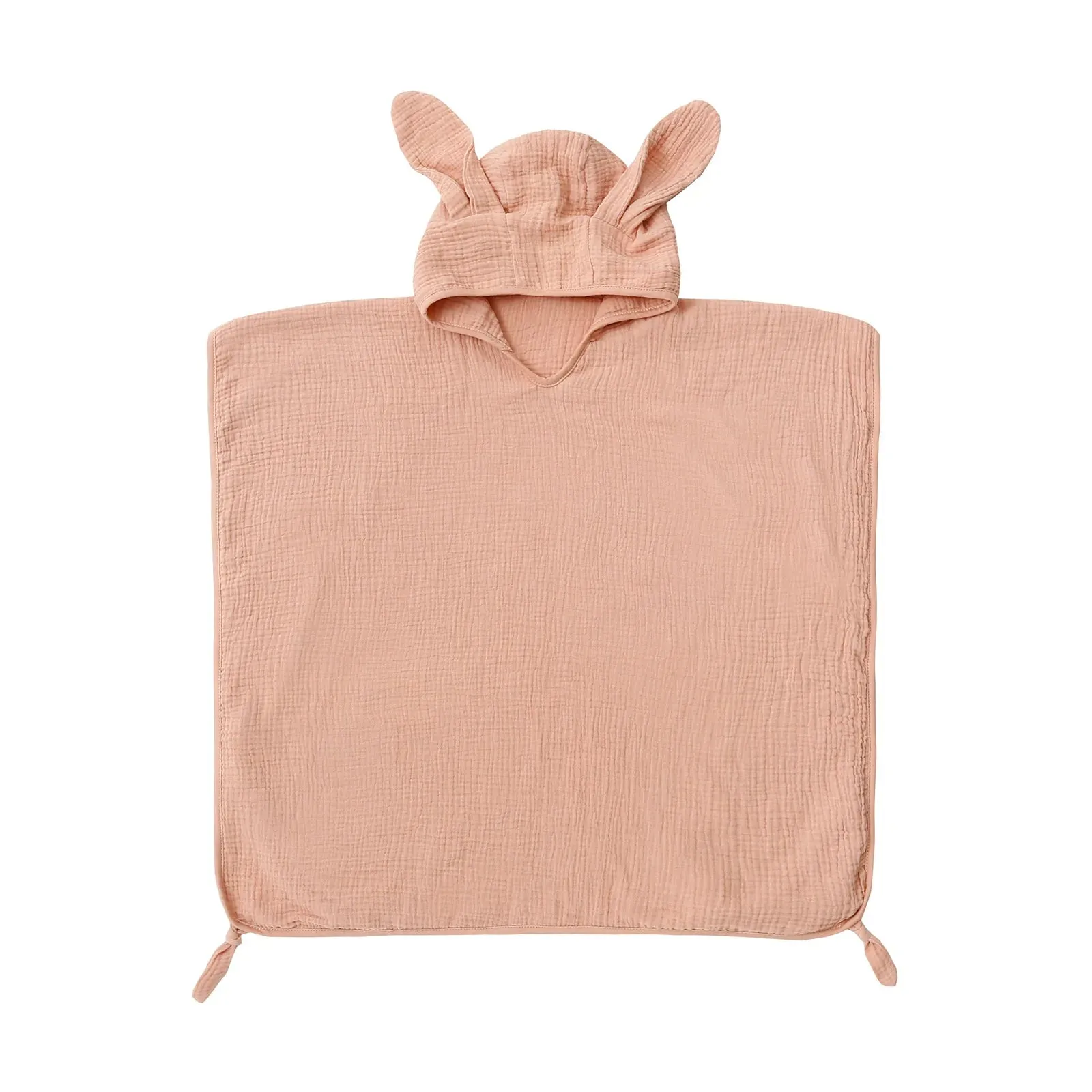 Muslin Baby Hooded Poncho Towel Children's Hooded Bath Towel Soft Kids Beach Bathing Stuff Infant Washcloth