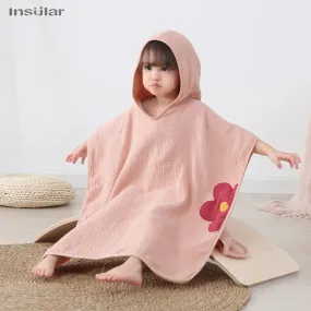 Muslin Baby Hooded Poncho Towel Children's Hooded Bath Towel Soft Kids Beach Bathing Stuff Infant Washcloth