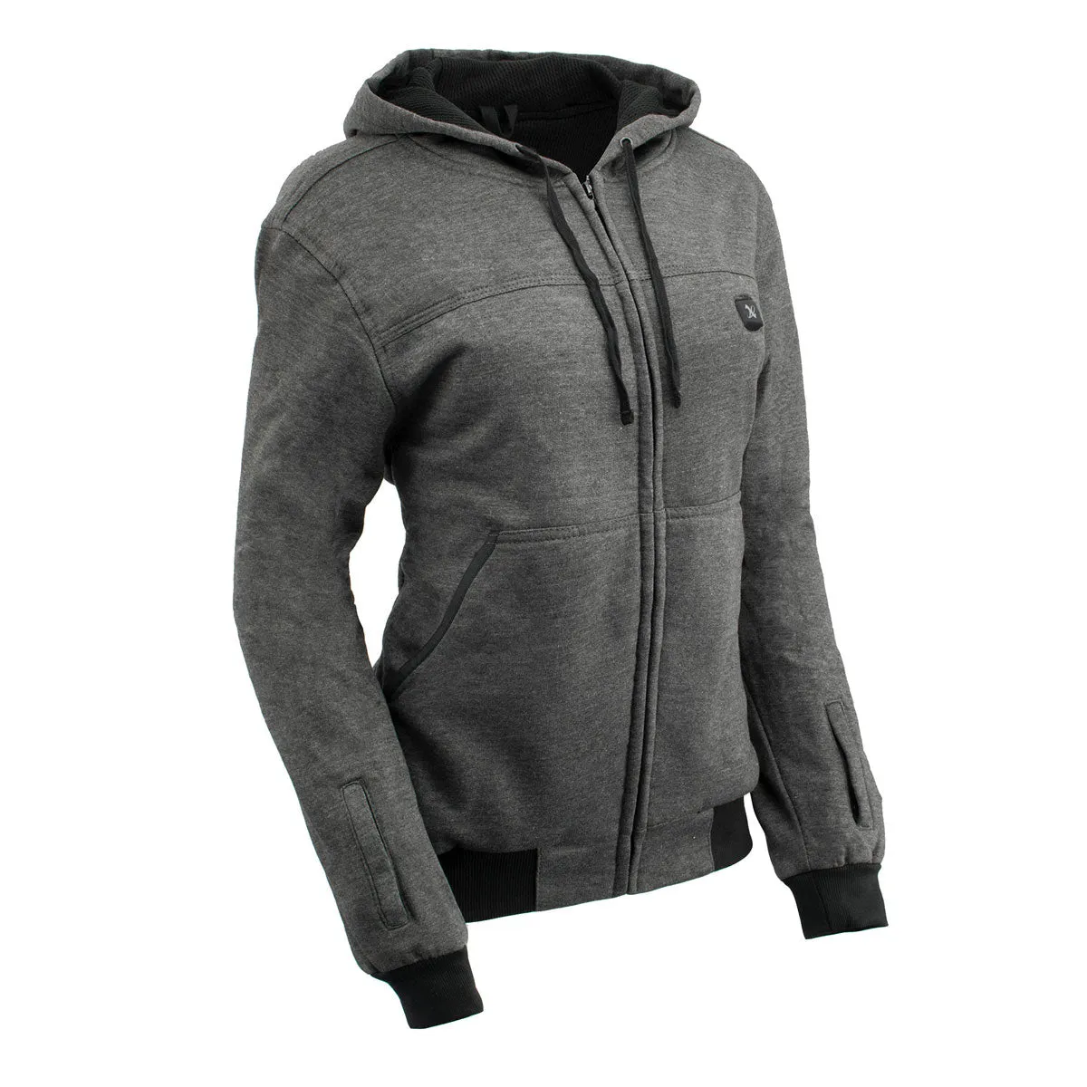 Nexgen Heat NXL2717DUAL Tech Women's Grey Heated Jacket Sweatshirt Hoodie for Winter Cold Weather w/ Battery