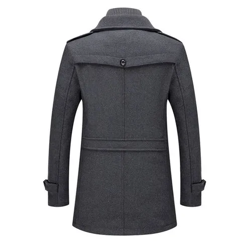 NICO™ | ELEGANT DOUBLE COLLAR ZIPPER BUTTON COAT FOR MEN