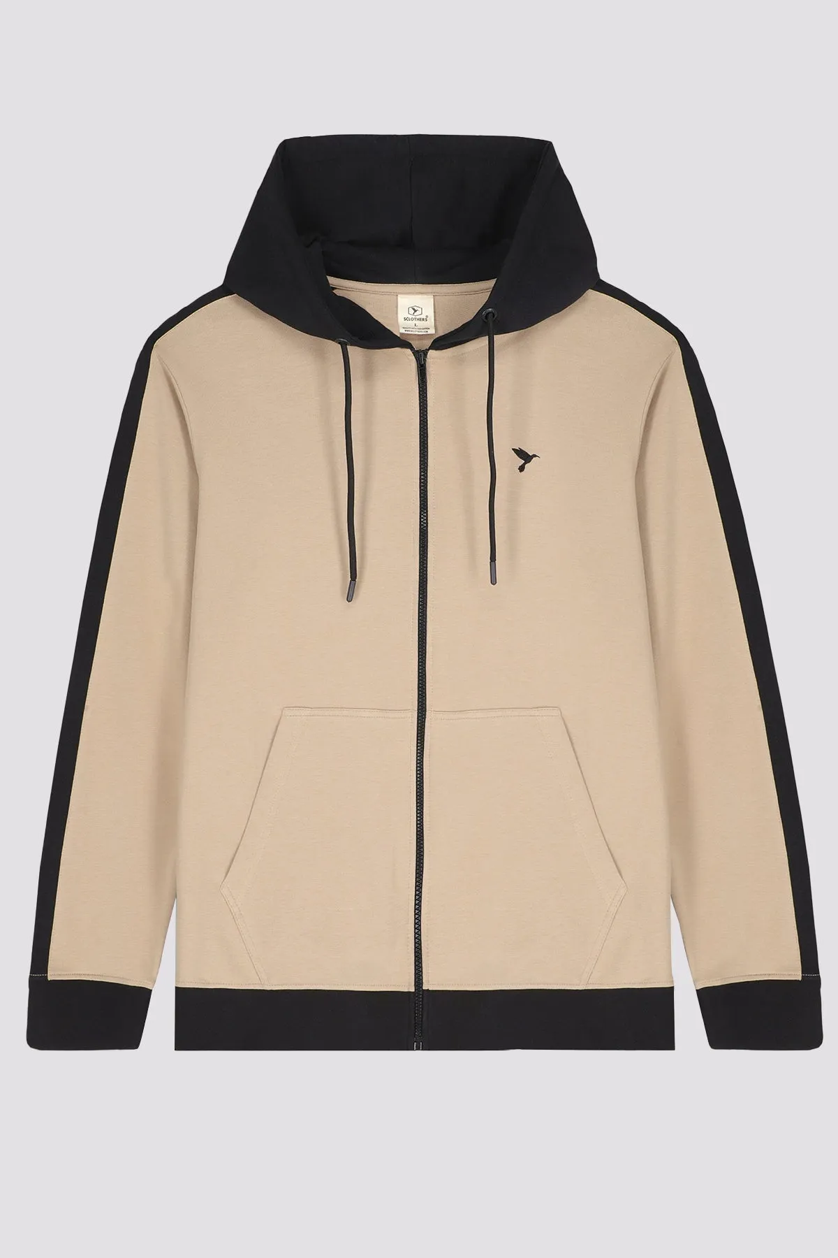 Nomad Contrast Panelled Zipper Hoodie (Plus Size) - W23 - MH0060P