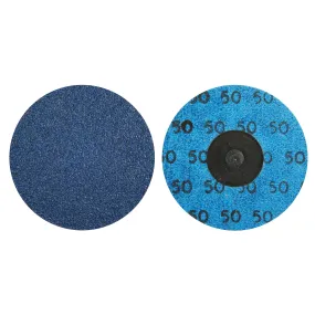 Norton 3 In. BlueFire Quick-Change Cloth Disc Type III 50 Grit R884P ZA 25 Count