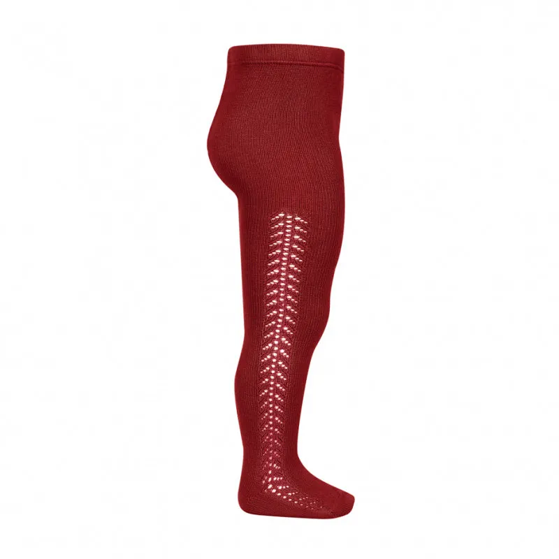 Openwork Side Warm Tights Ruby 8 Years