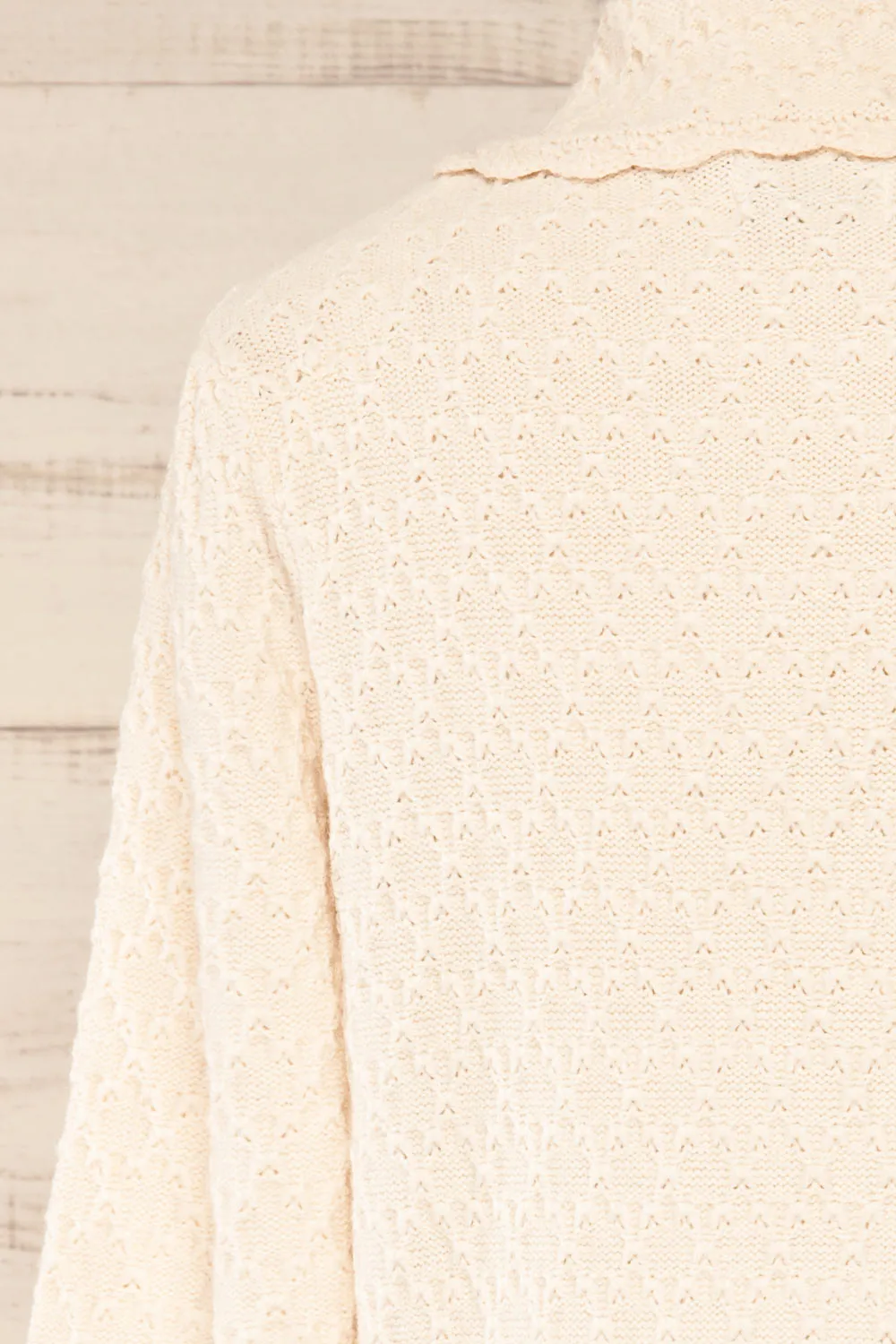 Oreyl Ivory | Knit Top w/ Peter Pan Collar