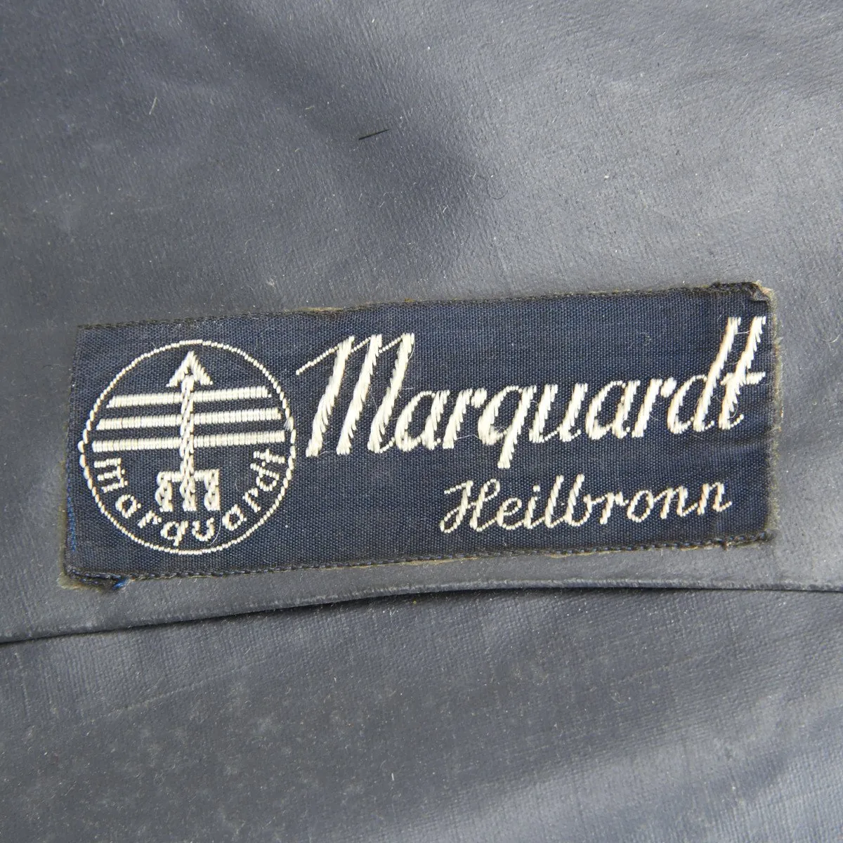 Original German WWII Kradmantel Rubberized Waterproof Motorcycle Greatcoat by Marquardt of Heilbronn - XL Size