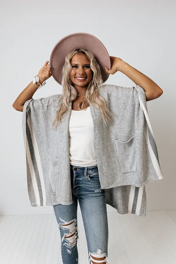 Outdoor Movie Poncho In Grey