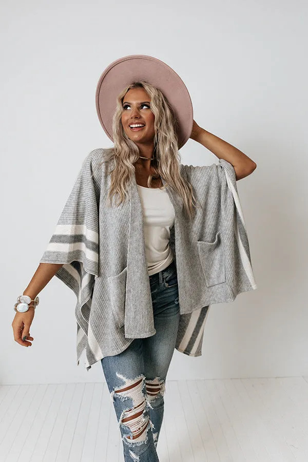 Outdoor Movie Poncho In Grey