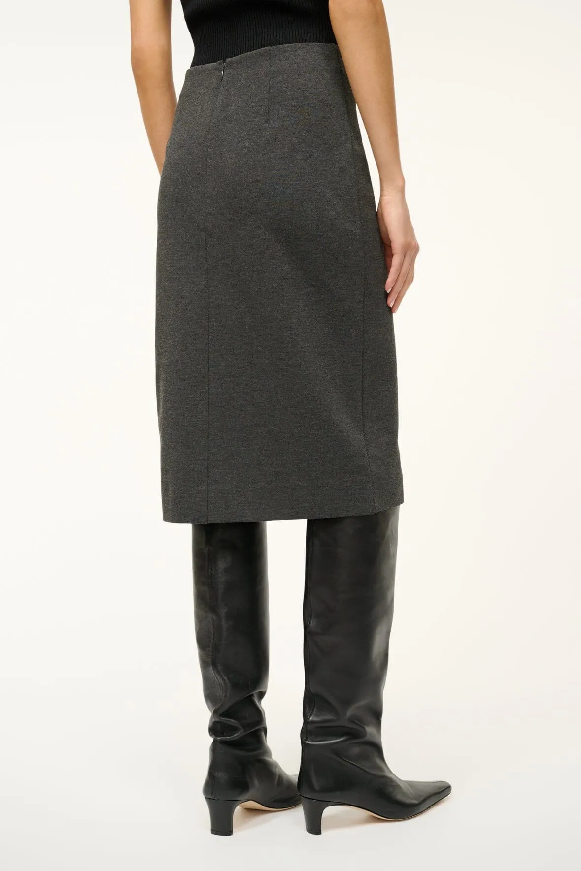 PASCALE PENCIL SKIRT | HEATHER GREY