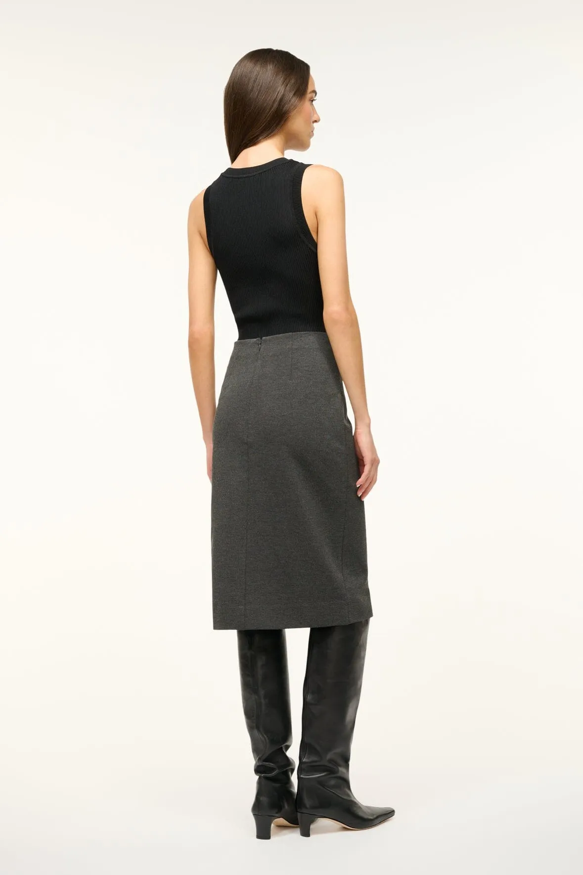 PASCALE PENCIL SKIRT | HEATHER GREY