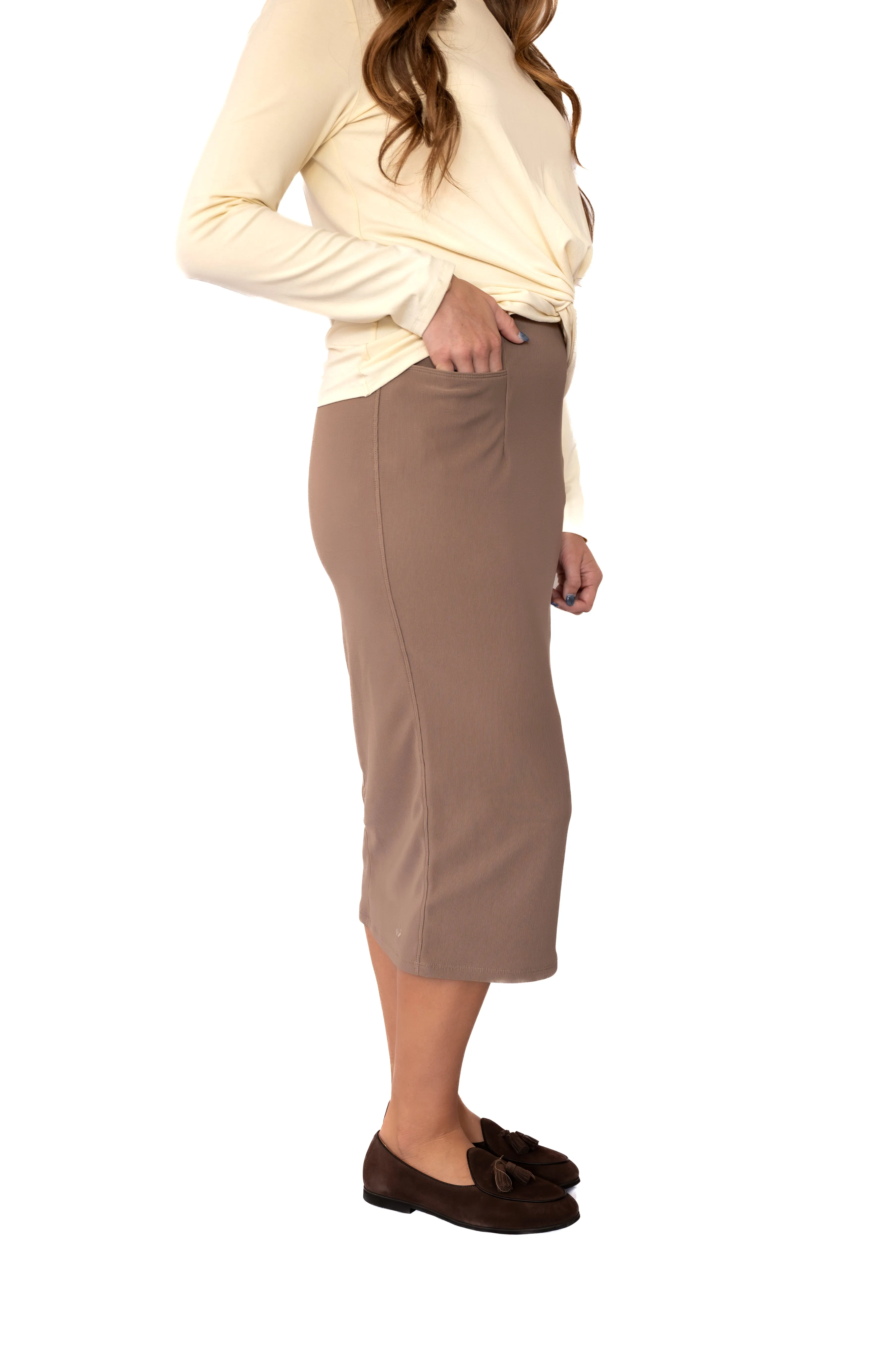 Perfect Fit Pencil Skirt 29" - Pine Bark