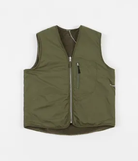 Pop Trading Company Harold Reversible Vest - Hunting Green